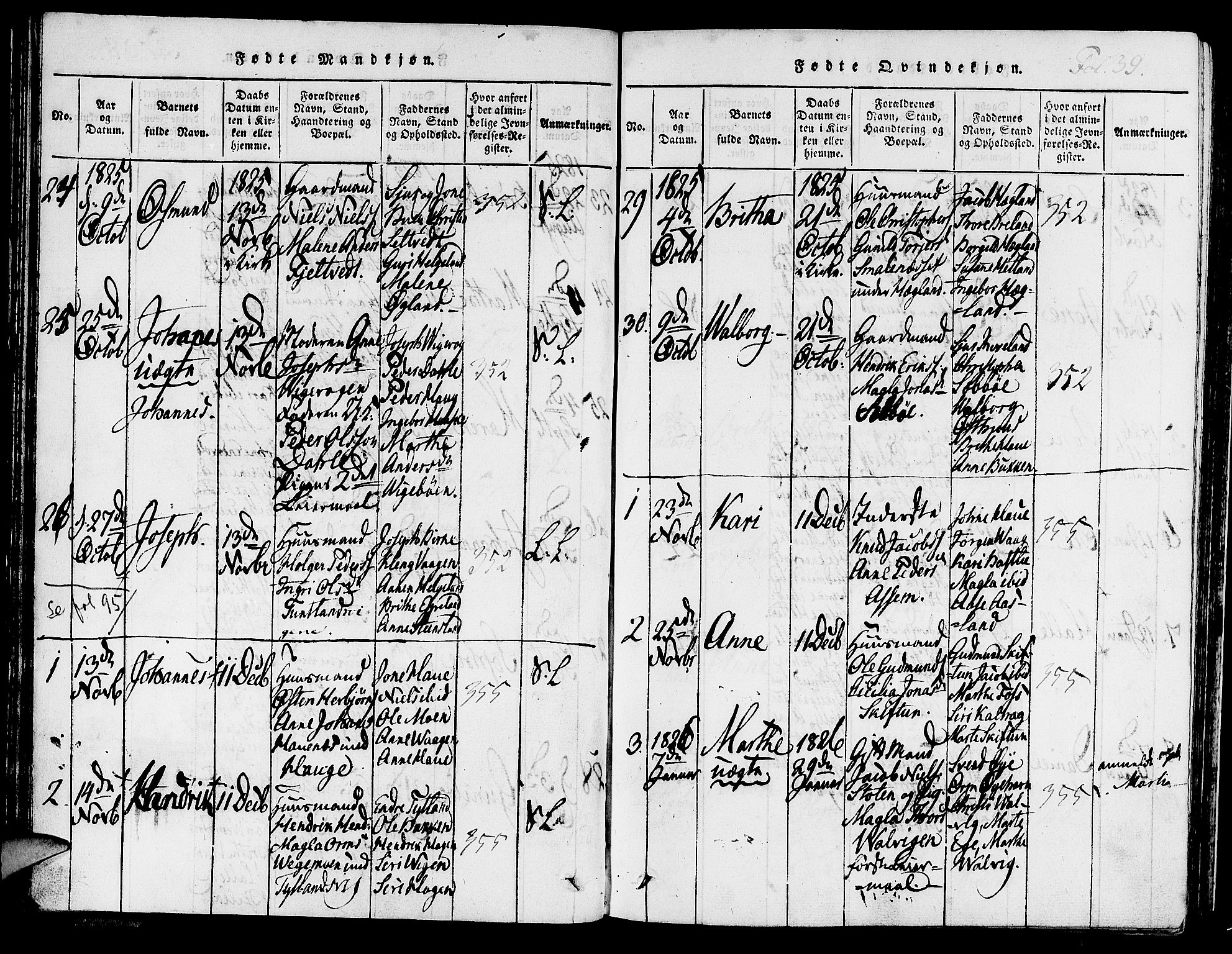 Hjelmeland sokneprestkontor, AV/SAST-A-101843/01/IV/L0003: Parish register (official) no. A 3, 1816-1834, p. 39