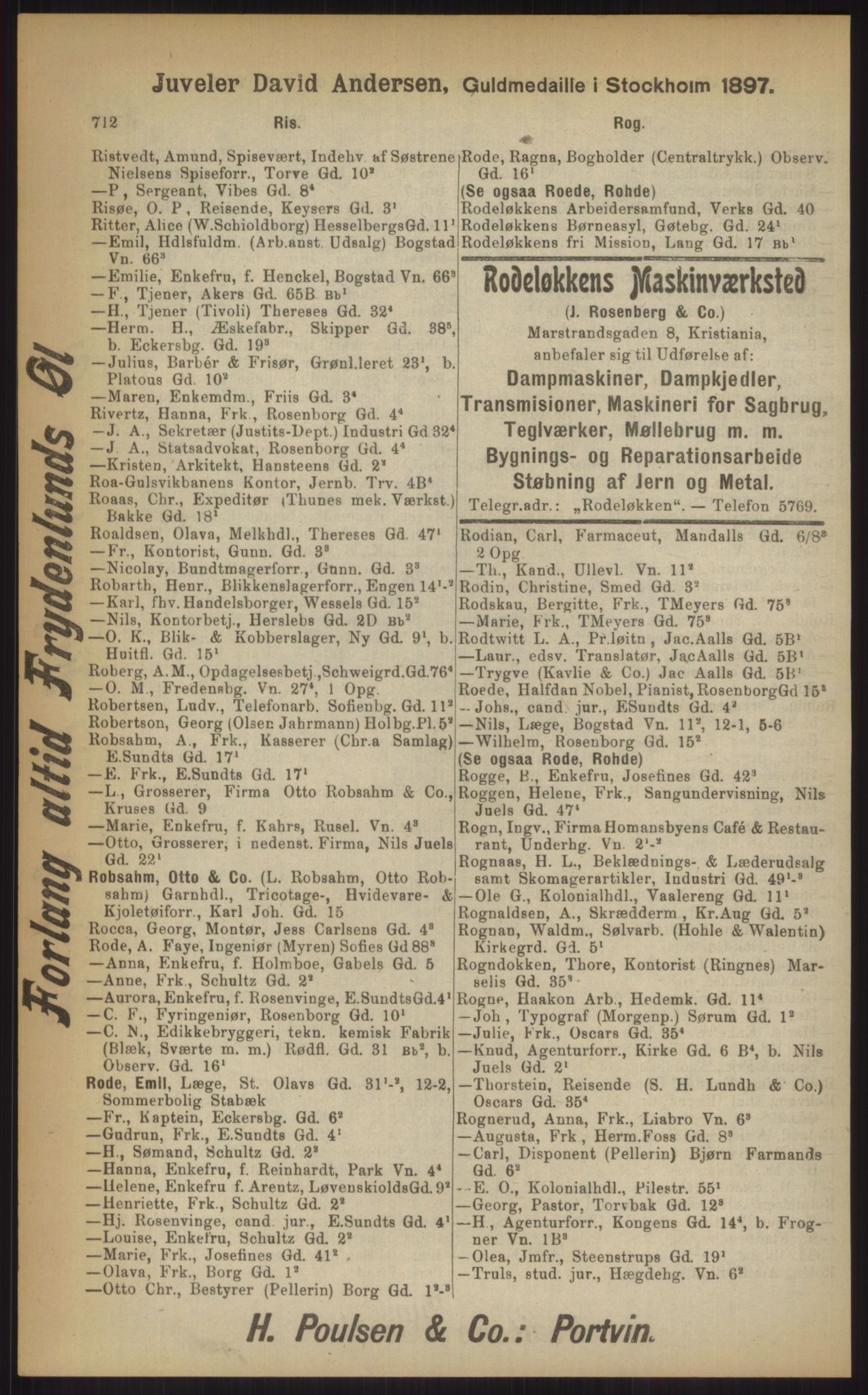 Kristiania/Oslo adressebok, PUBL/-, 1903, p. 712