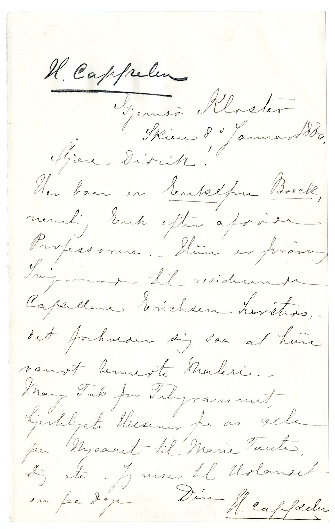 Diderik Maria Aalls brevsamling, NF/Ark-1023/F/L0002: D.M. Aalls brevsamling. B - C, 1799-1889, p. 288