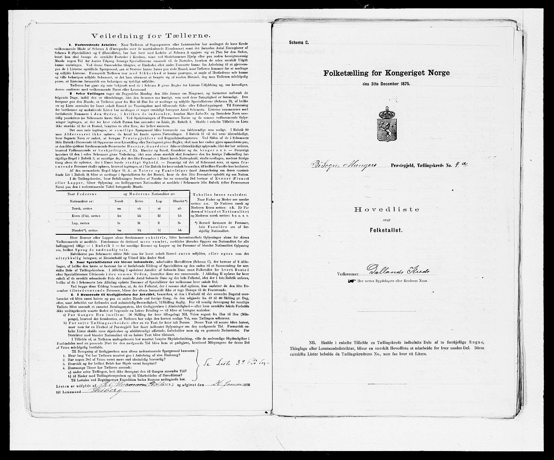 SAB, 1875 census for 1261P Manger, 1875, p. 12