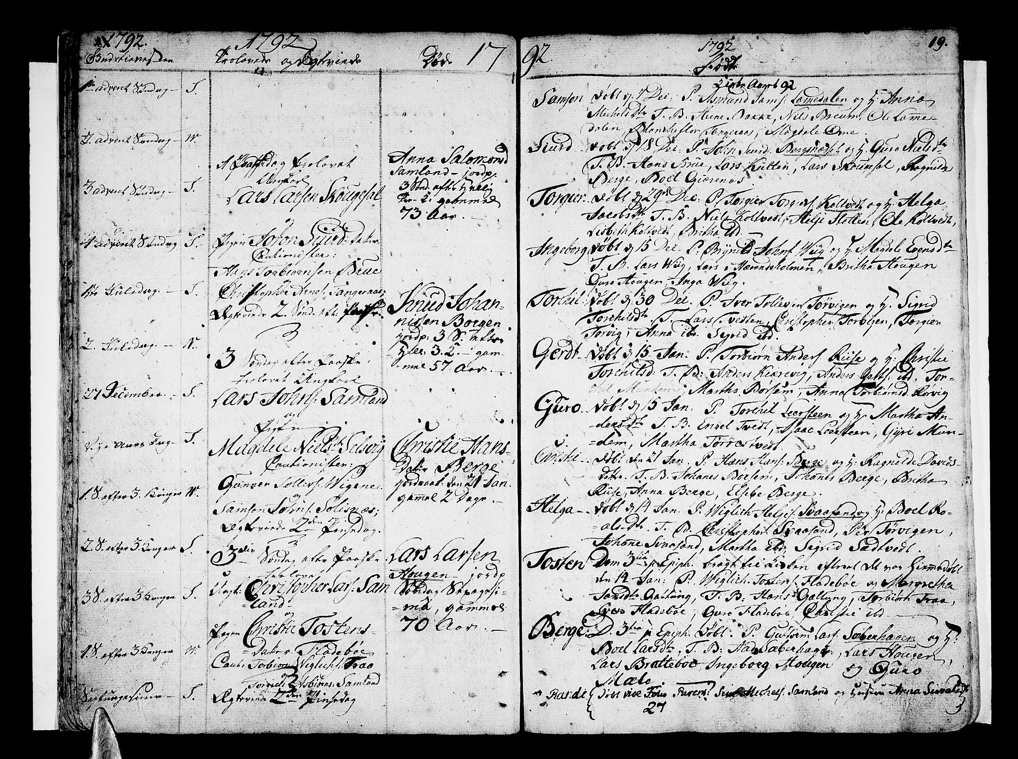 Strandebarm sokneprestembete, AV/SAB-A-78401/H/Haa: Parish register (official) no. A 4, 1788-1817, p. 19