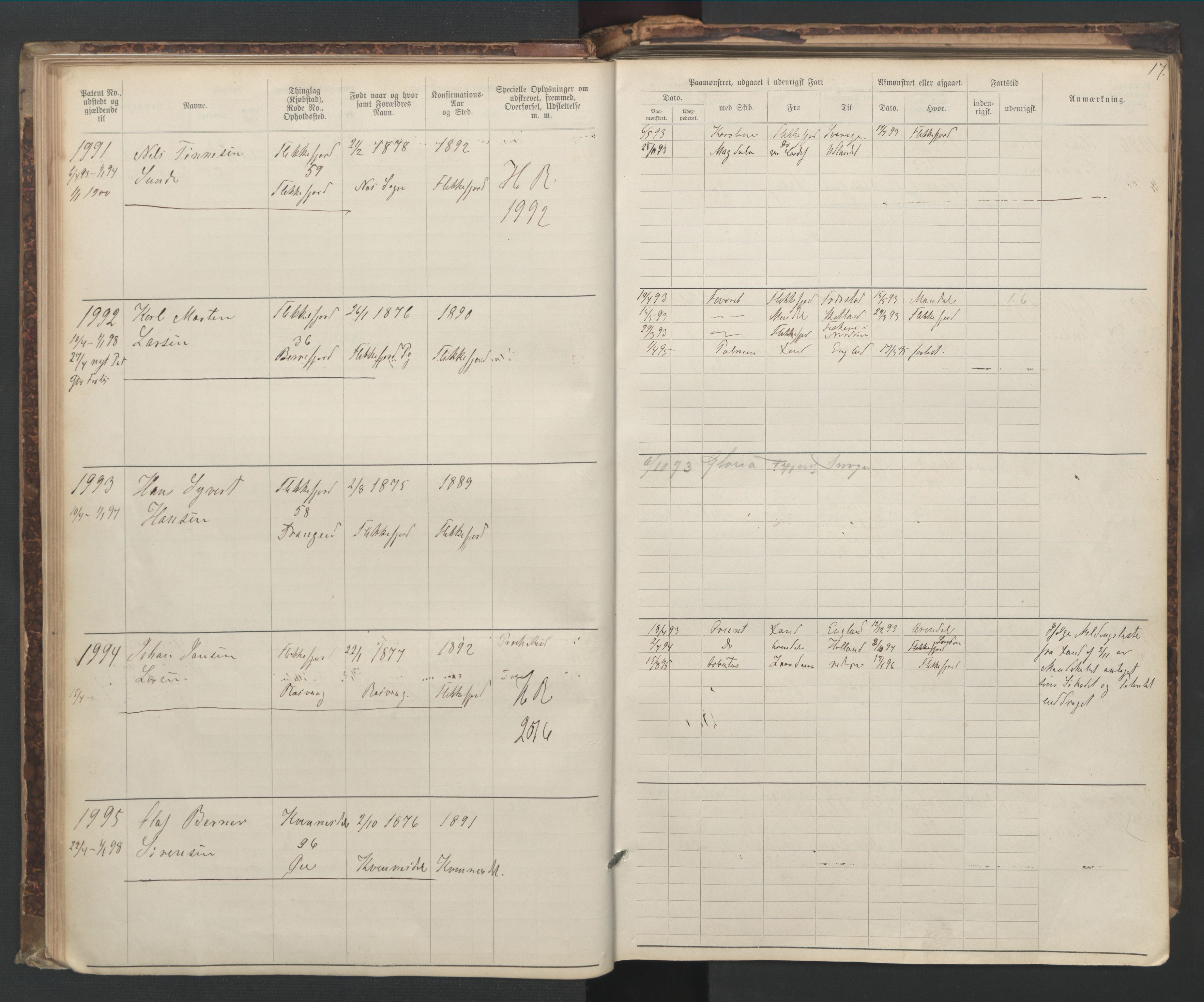 Flekkefjord mønstringskrets, AV/SAK-2031-0018/F/Fa/L0006: Annotasjonsrulle nr 1916-2964 med register, Æ-3, 1891-1948, p. 46