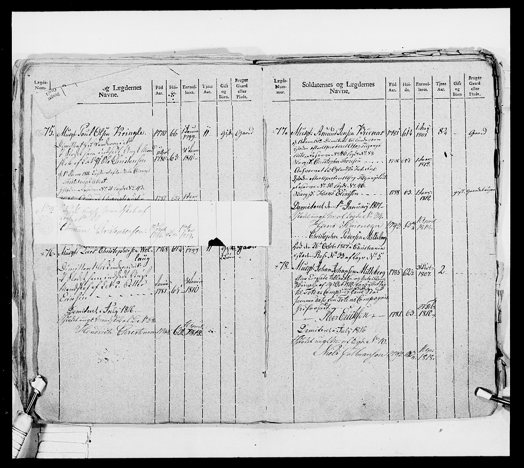 Generalitets- og kommissariatskollegiet, Det kongelige norske kommissariatskollegium, AV/RA-EA-5420/E/Eh/L0042: 1. Akershusiske nasjonale infanteriregiment, 1810, p. 335