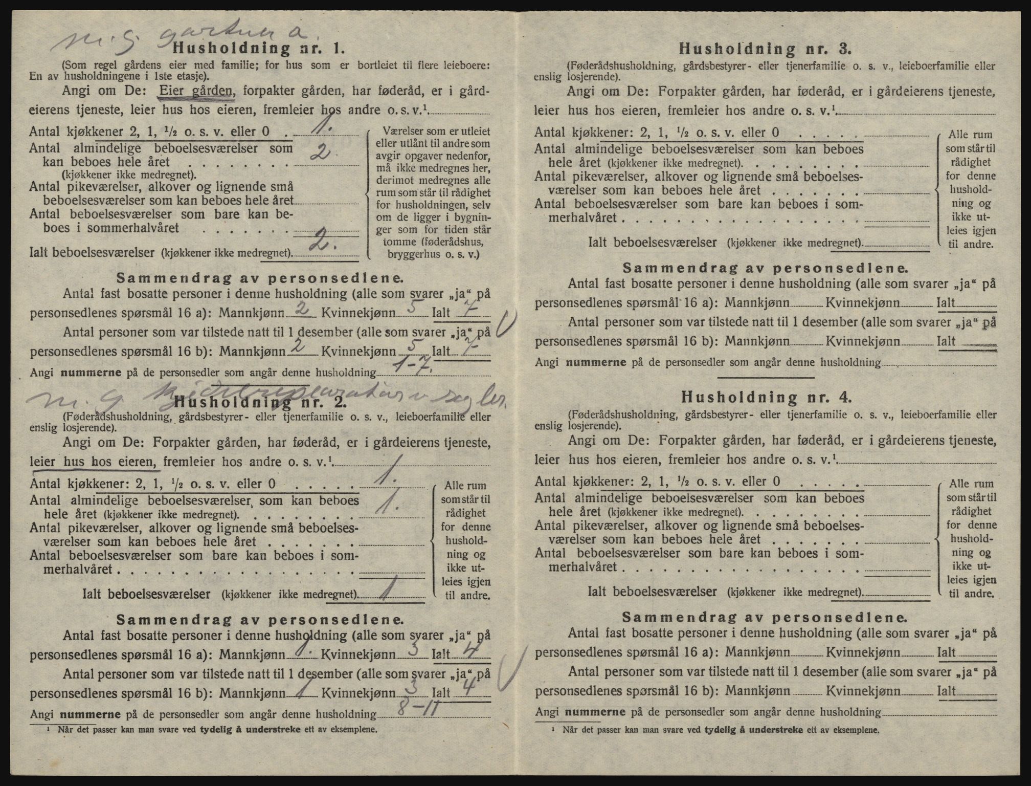 SAO, 1920 census for Glemmen, 1920, p. 592