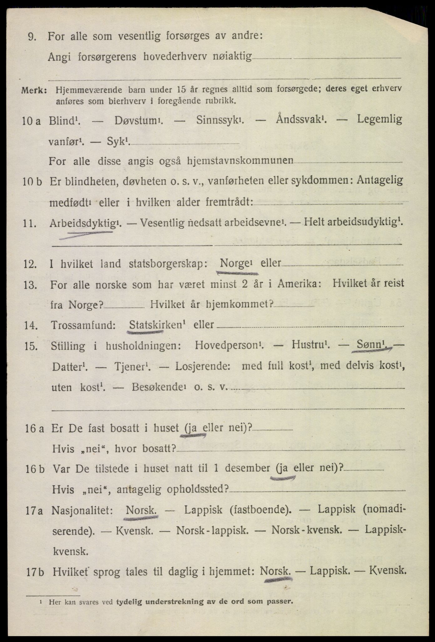 SAT, 1920 census for Borge, 1920, p. 5068