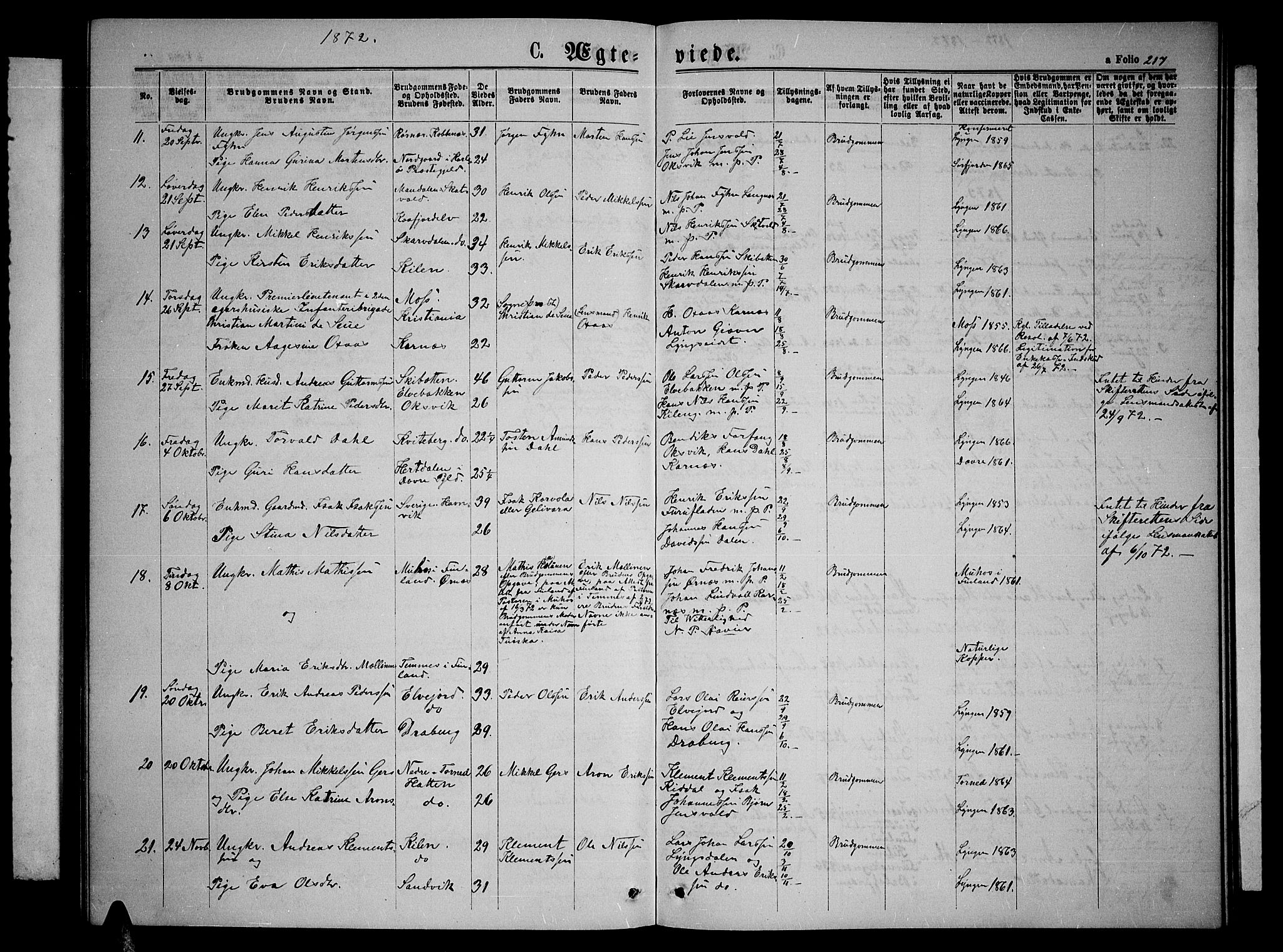 Lyngen sokneprestembete, AV/SATØ-S-1289/H/He/Heb/L0004klokker: Parish register (copy) no. 4, 1868-1878, p. 217