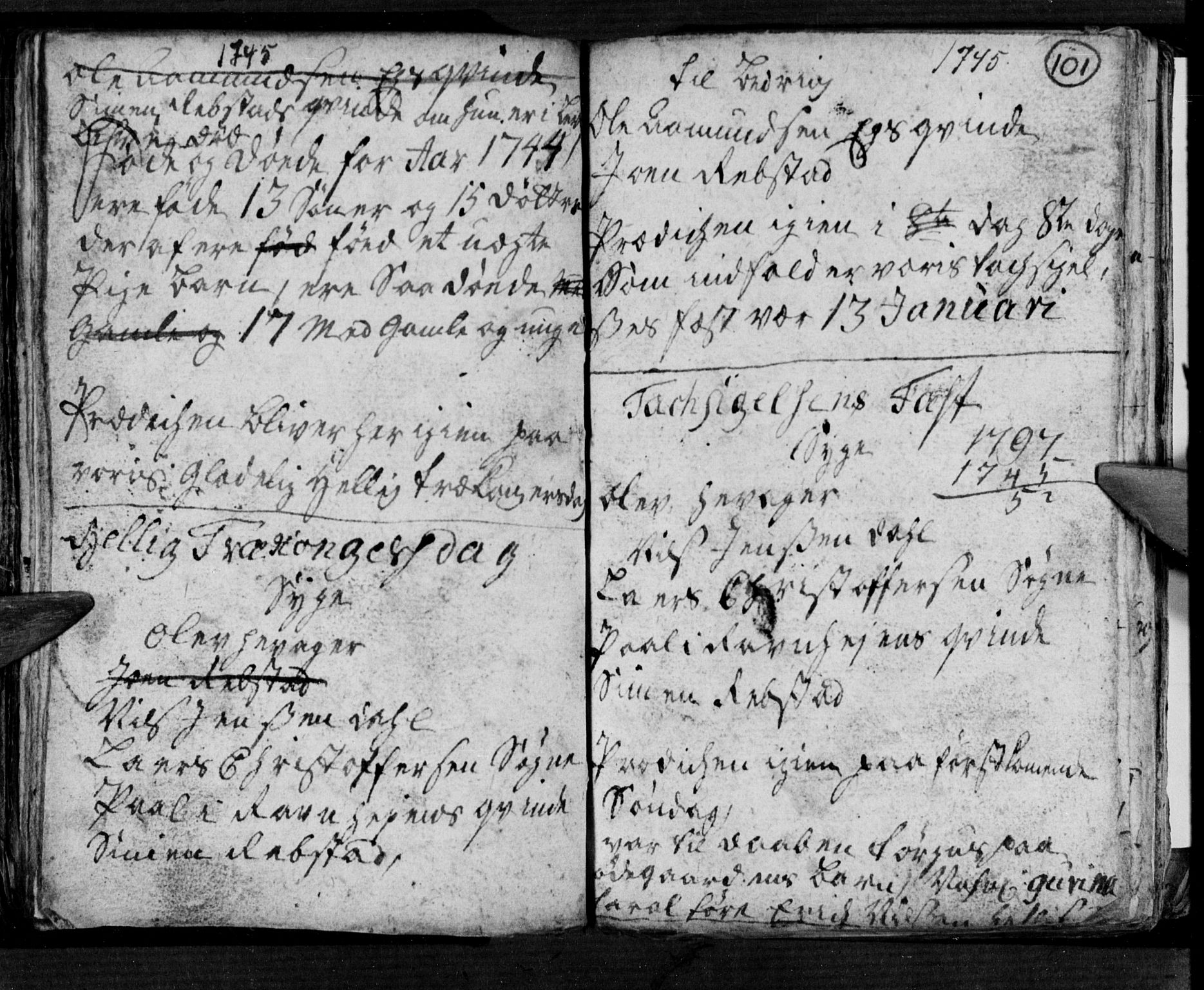 Søgne sokneprestkontor, SAK/1111-0037/F/Fa/Fab/L0002: Parish register (official) no. A 2, 1741-1750, p. 101