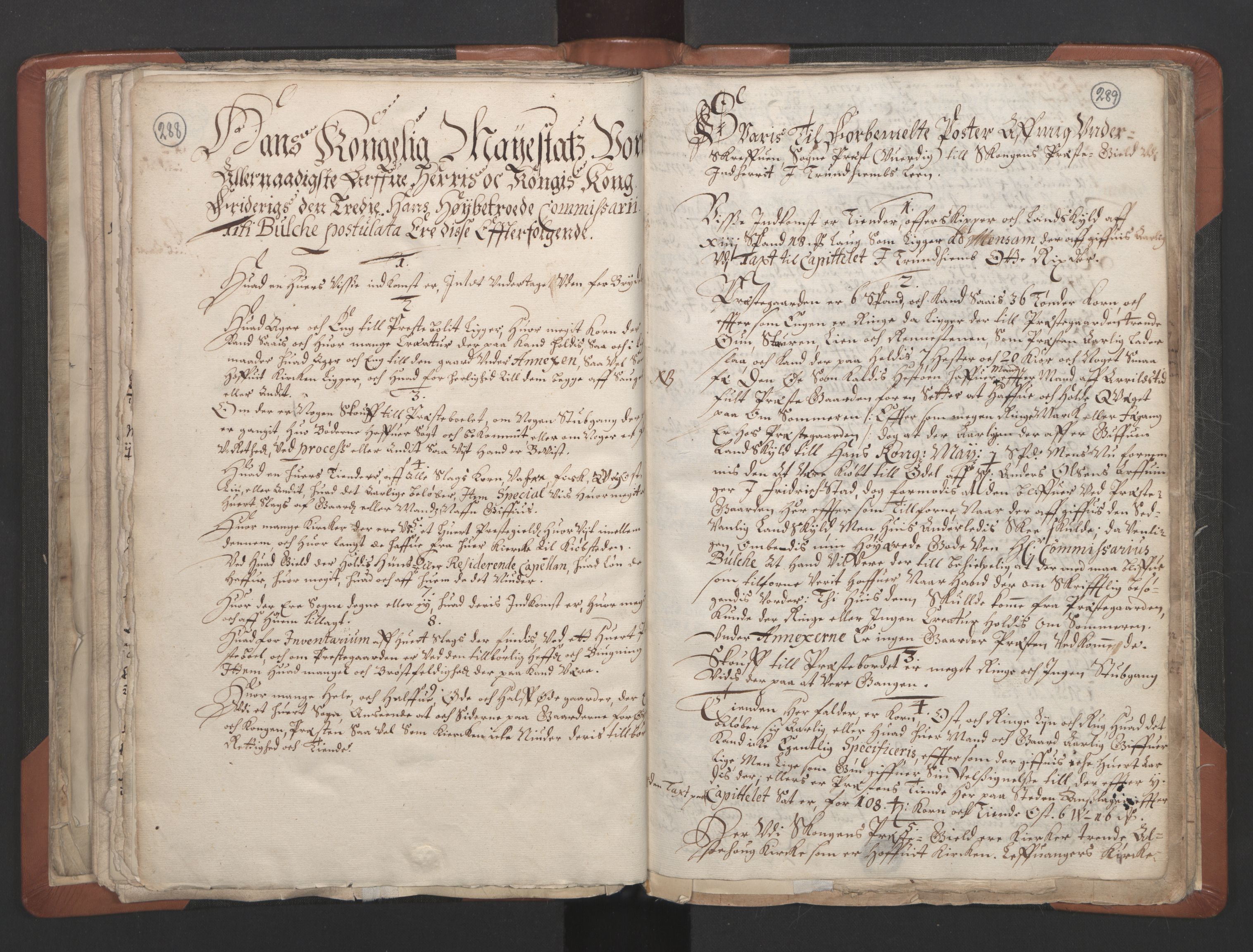 RA, Vicar's Census 1664-1666, no. 32: Innherad deanery, 1664-1666, p. 288-289