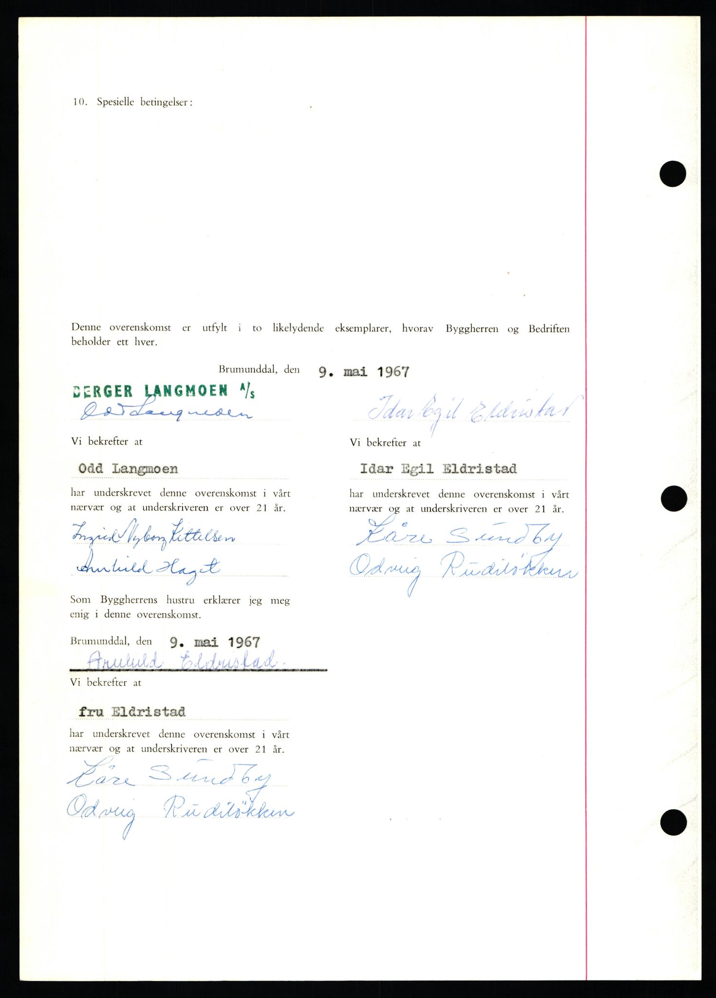 Nord-Hedmark sorenskriveri, SAH/TING-012/H/Hb/Hbf/L0071: Mortgage book no. B71, 1967-1967, Diary no: : 2530/1967