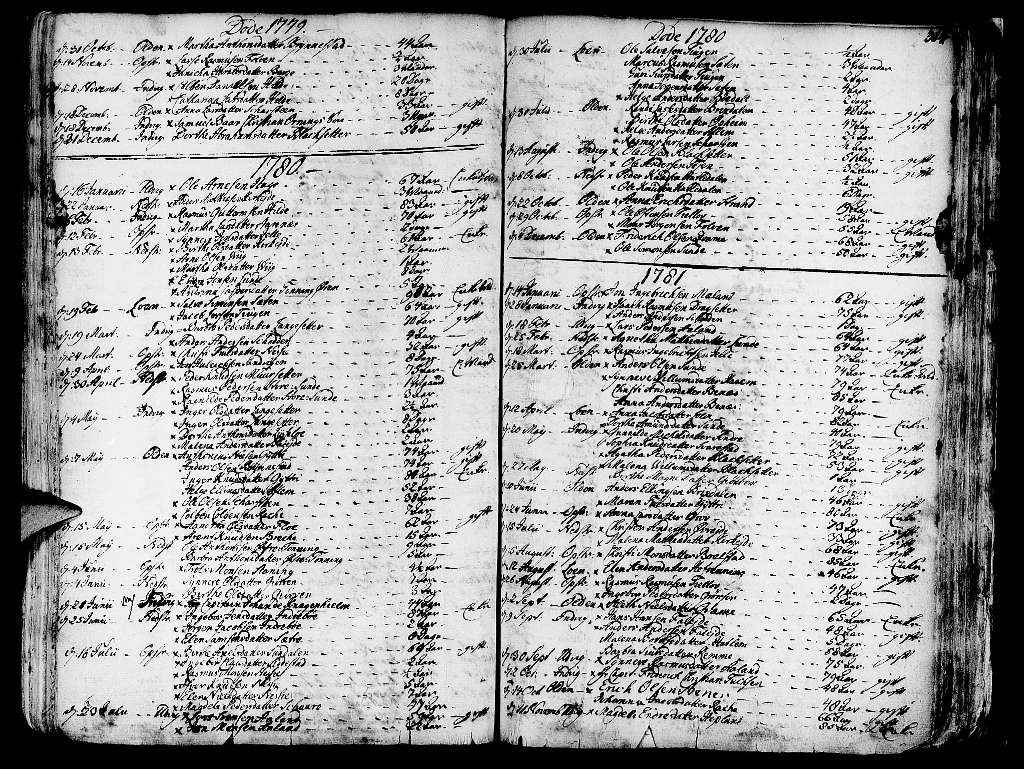 Innvik sokneprestembete, SAB/A-80501: Parish register (official) no. A 1, 1750-1816, p. 314