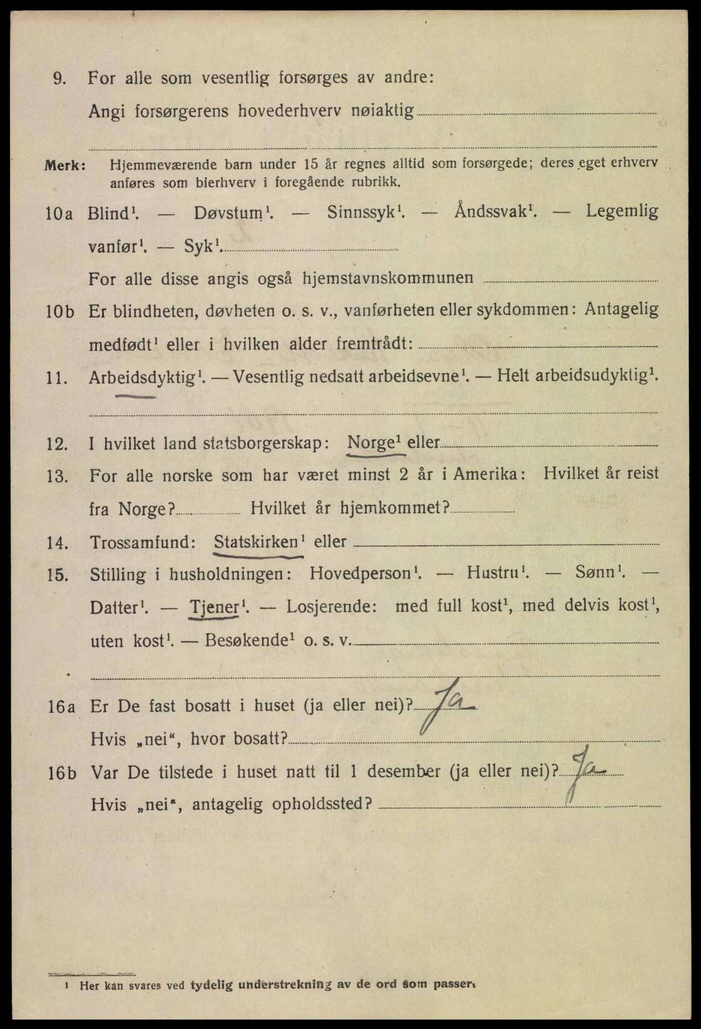 SAK, 1920 census for Kristiansand, 1920, p. 20058