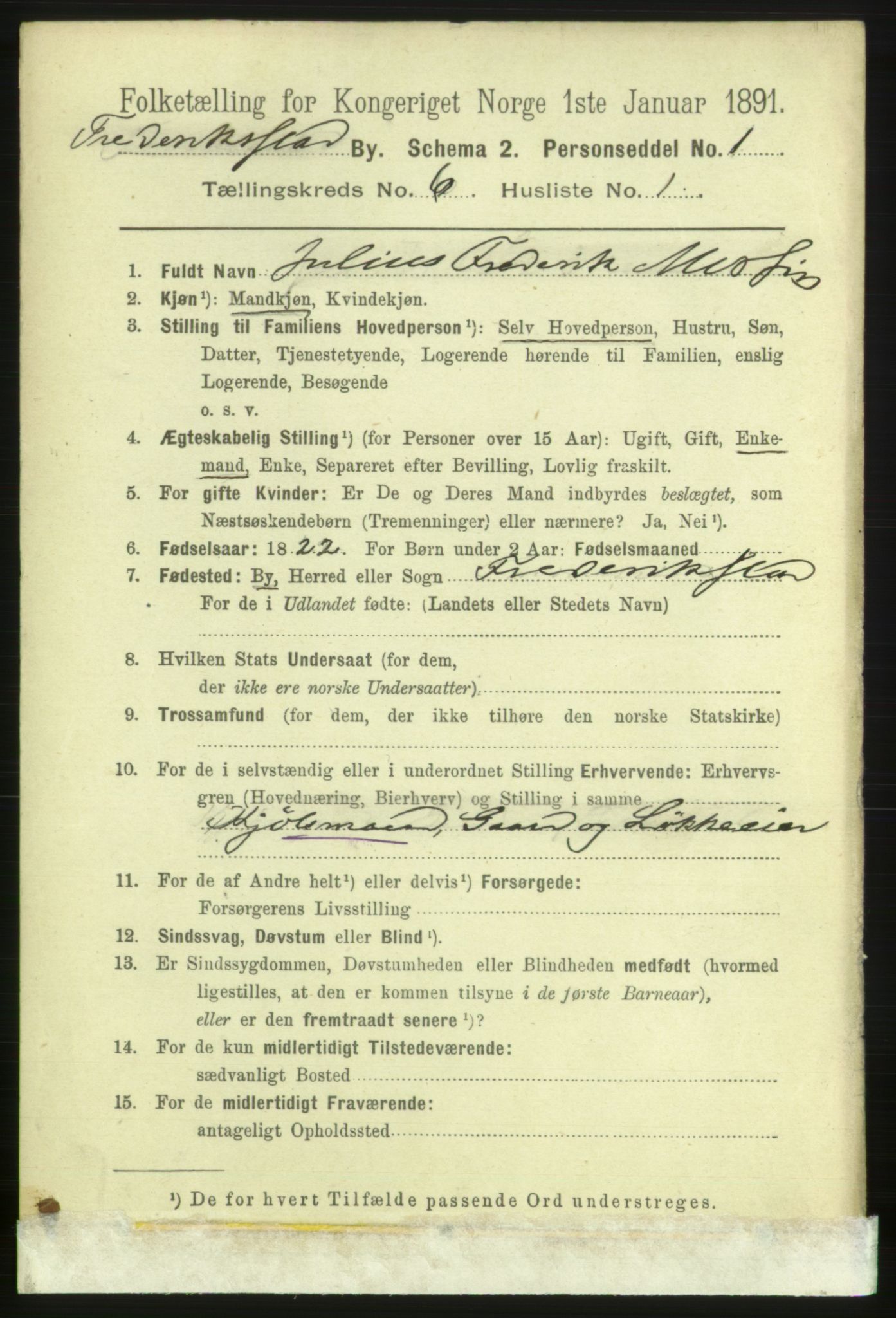 RA, 1891 census for 0103 Fredrikstad, 1891, p. 7660