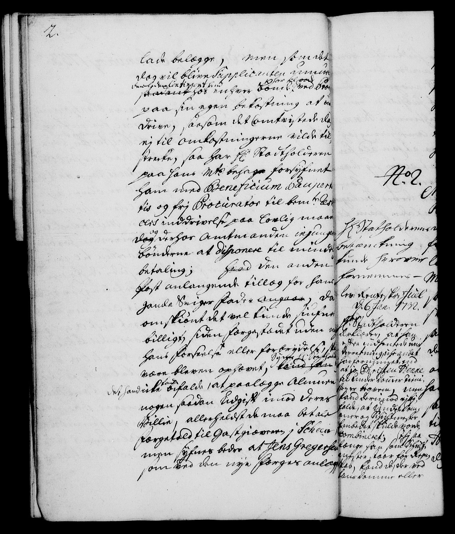 Rentekammeret, Kammerkanselliet, RA/EA-3111/G/Gh/Gha/L0015: Norsk ekstraktmemorialprotokoll (merket RK 53.60), 1733, p. 2