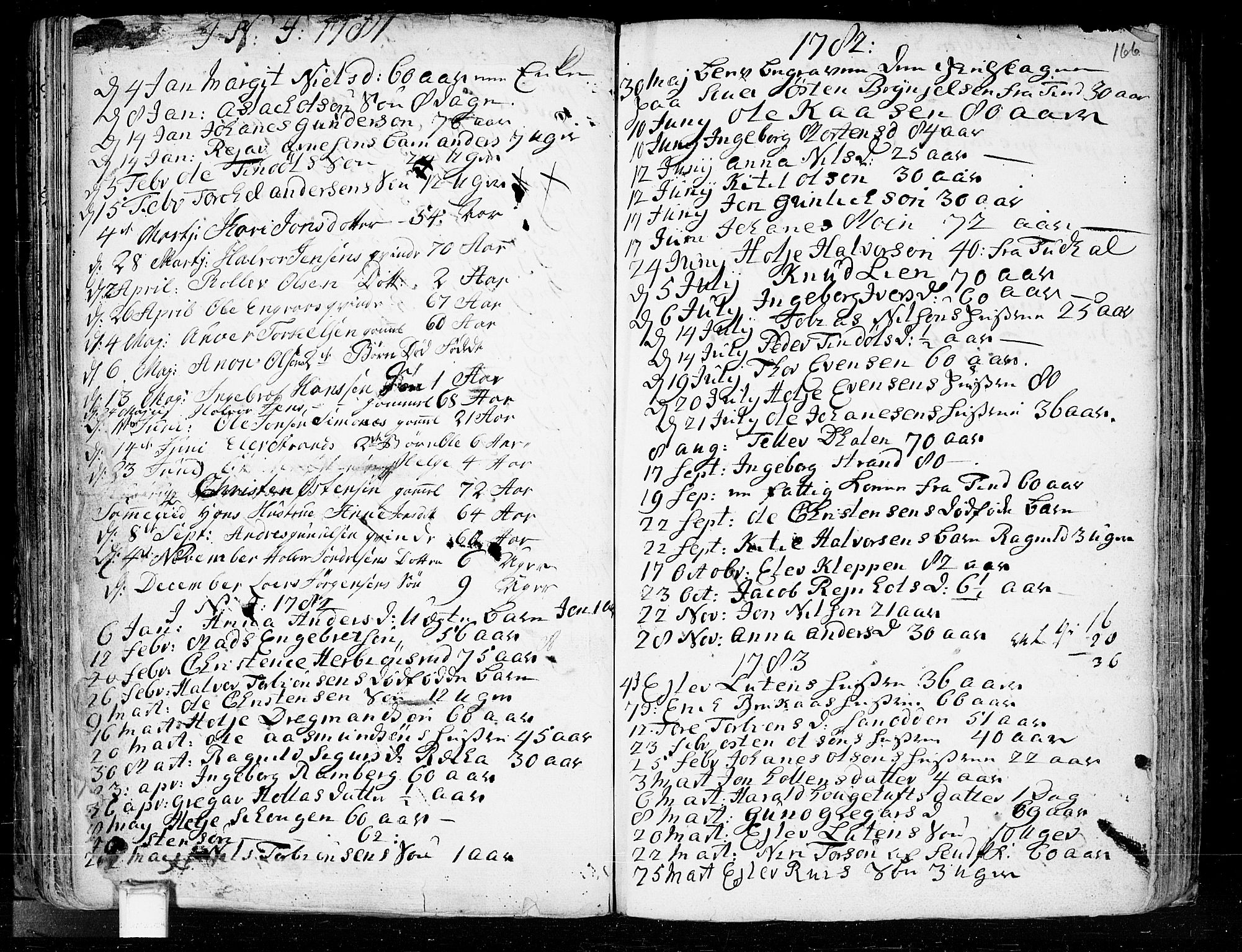 Heddal kirkebøker, SAKO/A-268/F/Fa/L0003: Parish register (official) no. I 3, 1723-1783, p. 166