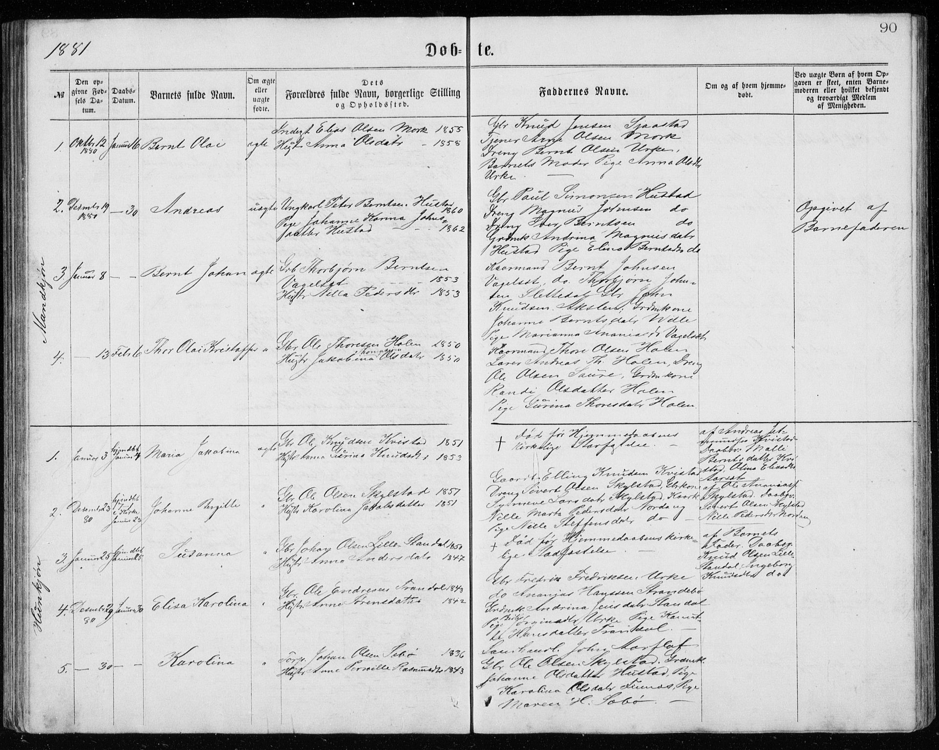 Ministerialprotokoller, klokkerbøker og fødselsregistre - Møre og Romsdal, AV/SAT-A-1454/515/L0214: Parish register (copy) no. 515C01, 1865-1883, p. 90