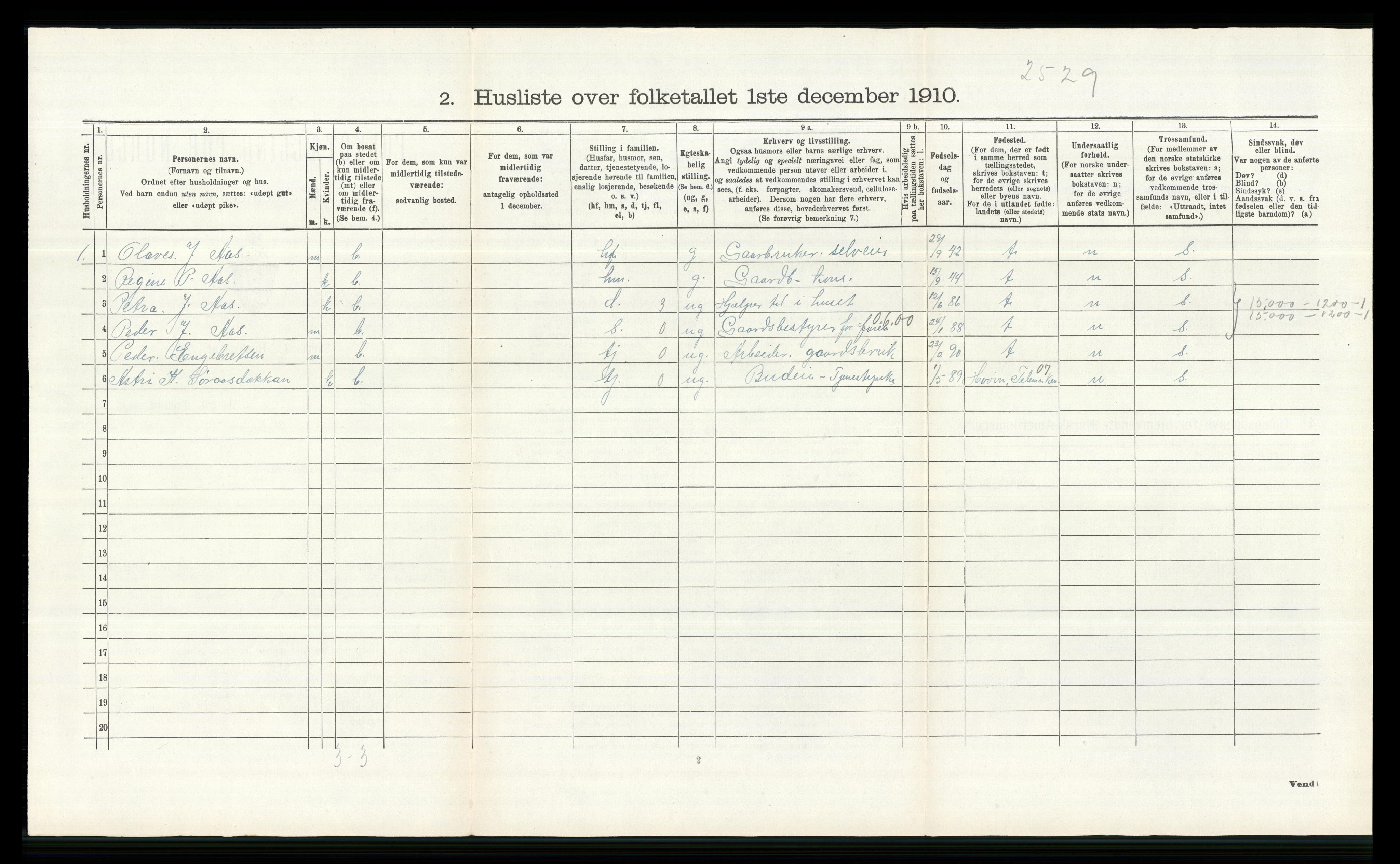 RA, 1910 census for Øvre Eiker, 1910, p. 1326