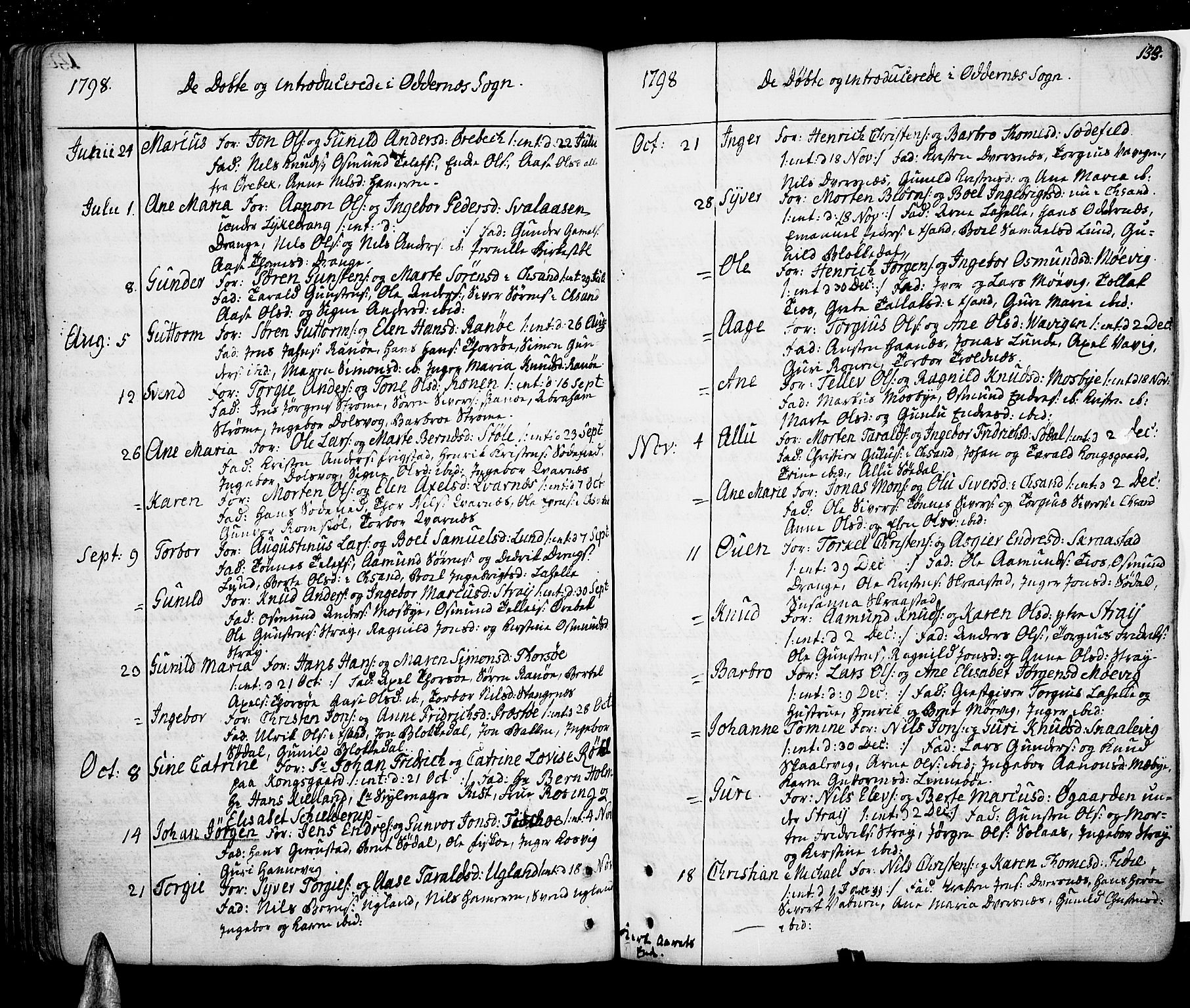 Oddernes sokneprestkontor, AV/SAK-1111-0033/F/Fa/Faa/L0004: Parish register (official) no. A 4, 1764-1820, p. 133