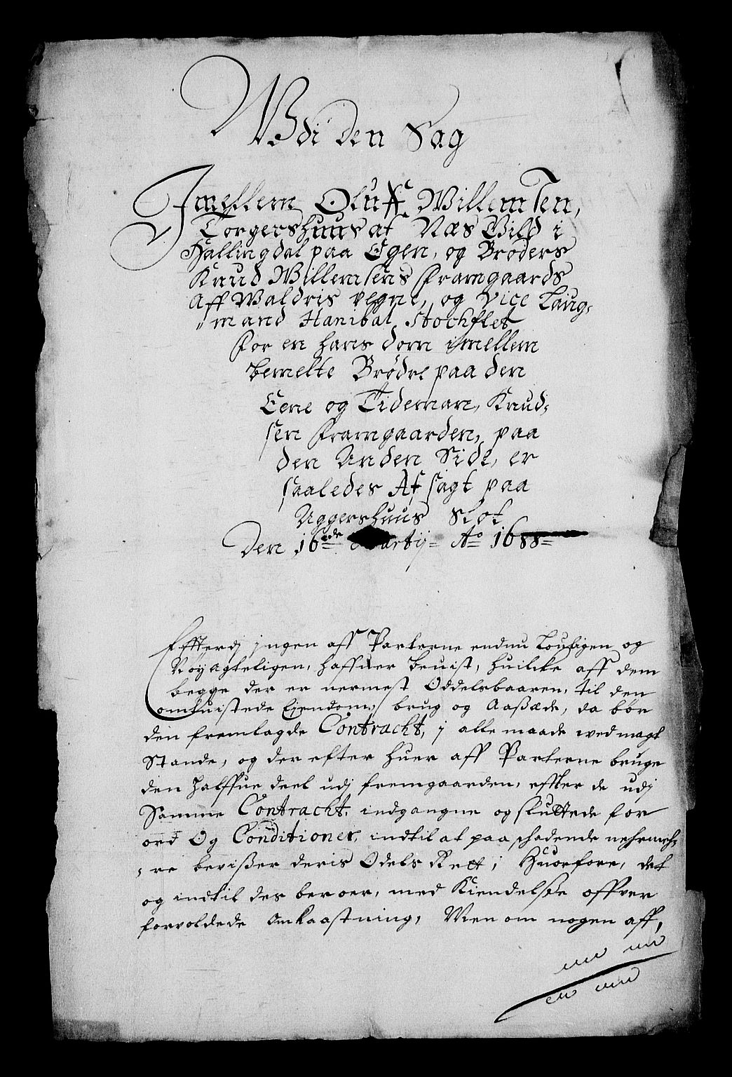 Stattholderembetet 1572-1771, RA/EA-2870/Af/L0002: Avskrifter av vedlegg til originale supplikker, nummerert i samsvar med supplikkbøkene, 1687-1689, p. 145