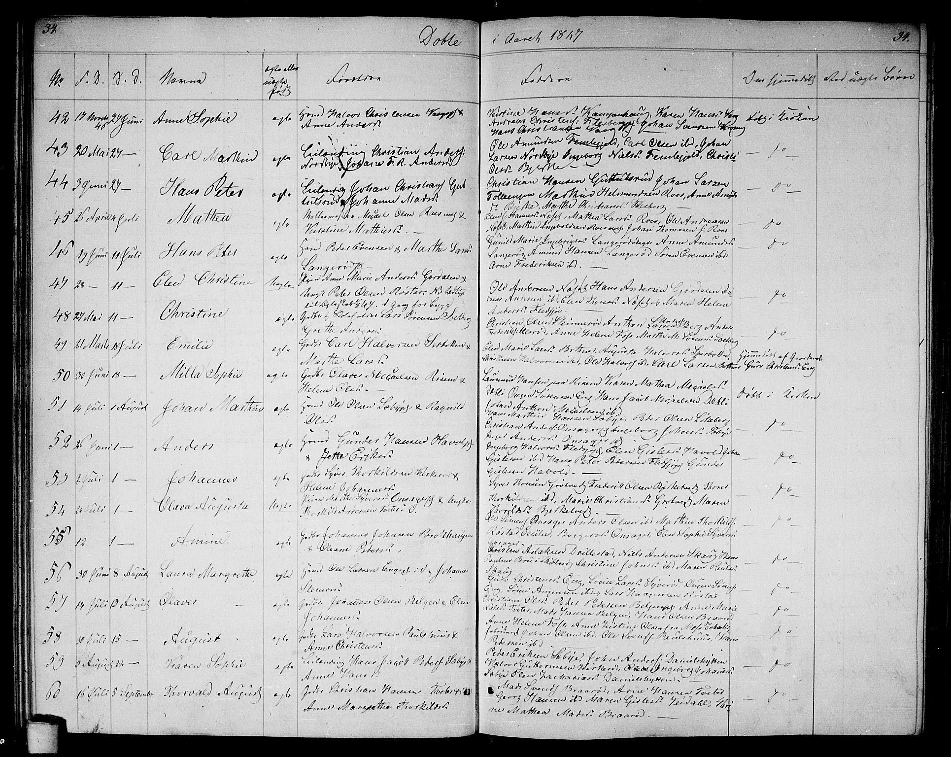 Våler prestekontor Kirkebøker, SAO/A-11083/G/Ga/L0002: Parish register (copy) no. I 2, 1839-1860, p. 34