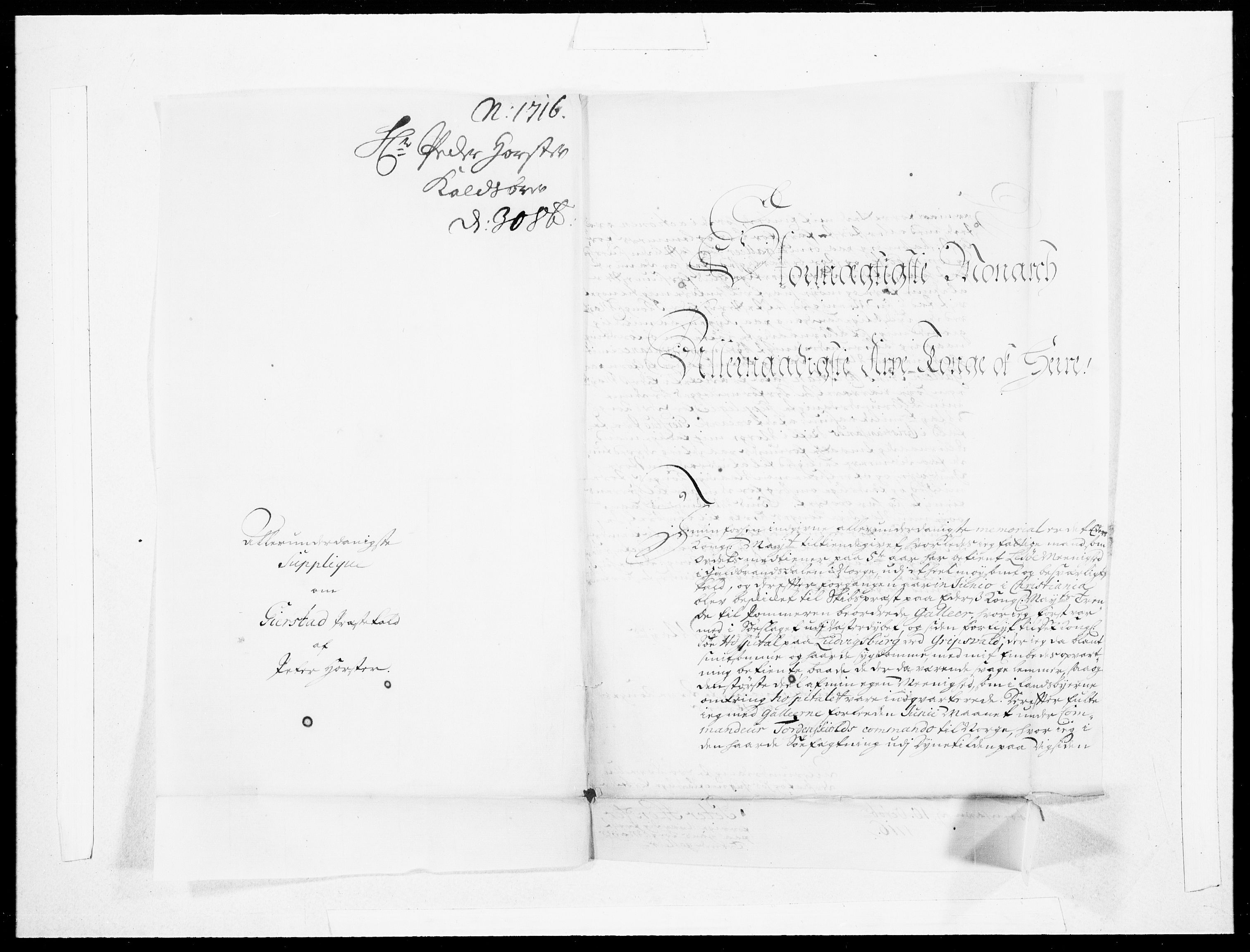 Danske Kanselli 1572-1799, RA/EA-3023/F/Fc/Fcc/Fcca/L0079: Norske innlegg 1572-1799, 1716, p. 389