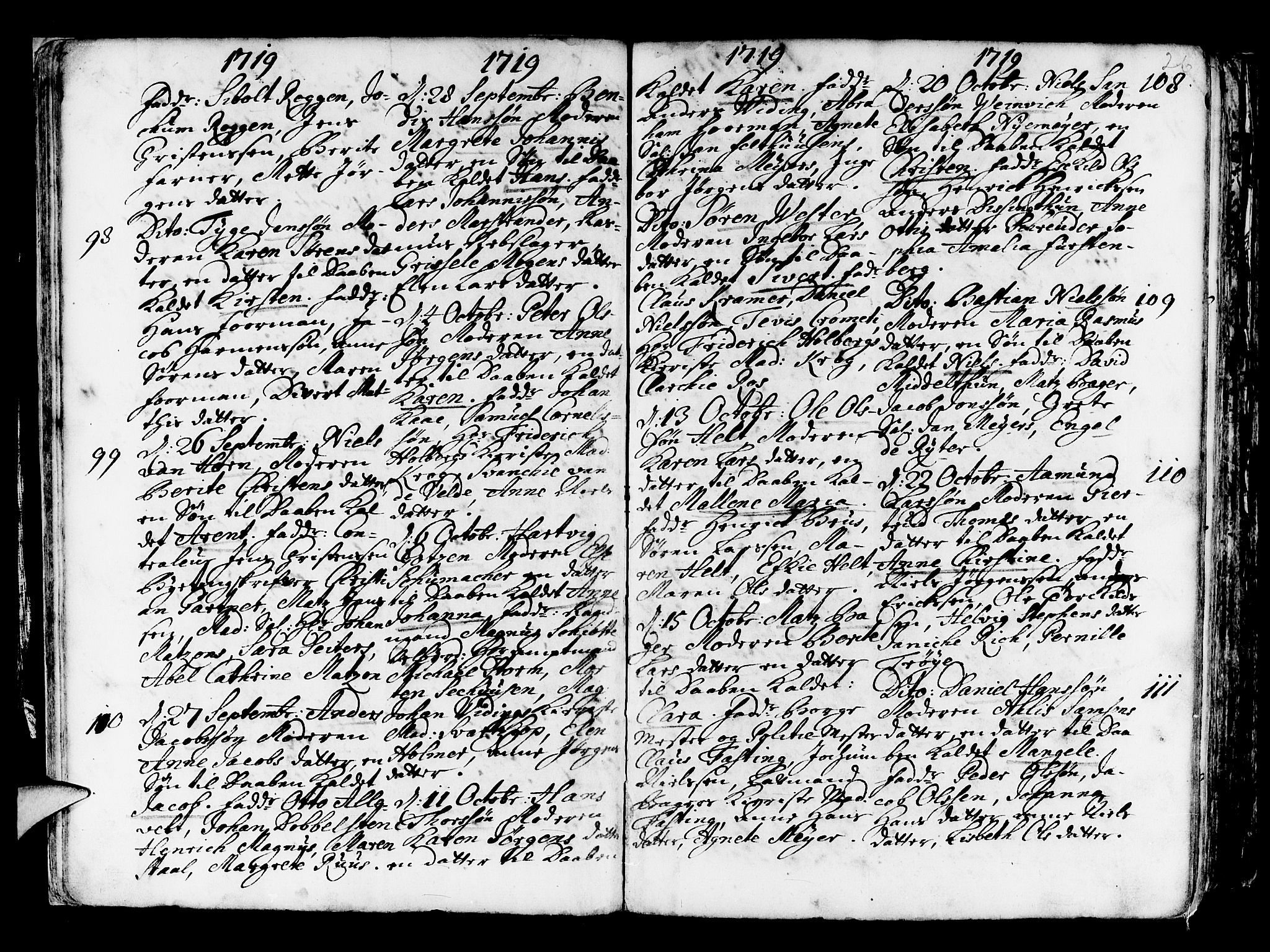 Nykirken Sokneprestembete, SAB/A-77101/H/Haa/L0003: Parish register (official) no. A 3, 1717-1764, p. 26