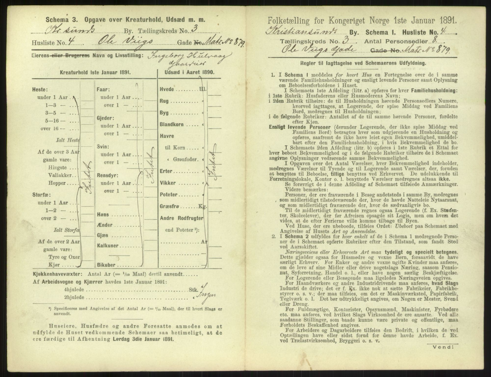 RA, 1891 census for 1503 Kristiansund, 1891, p. 216