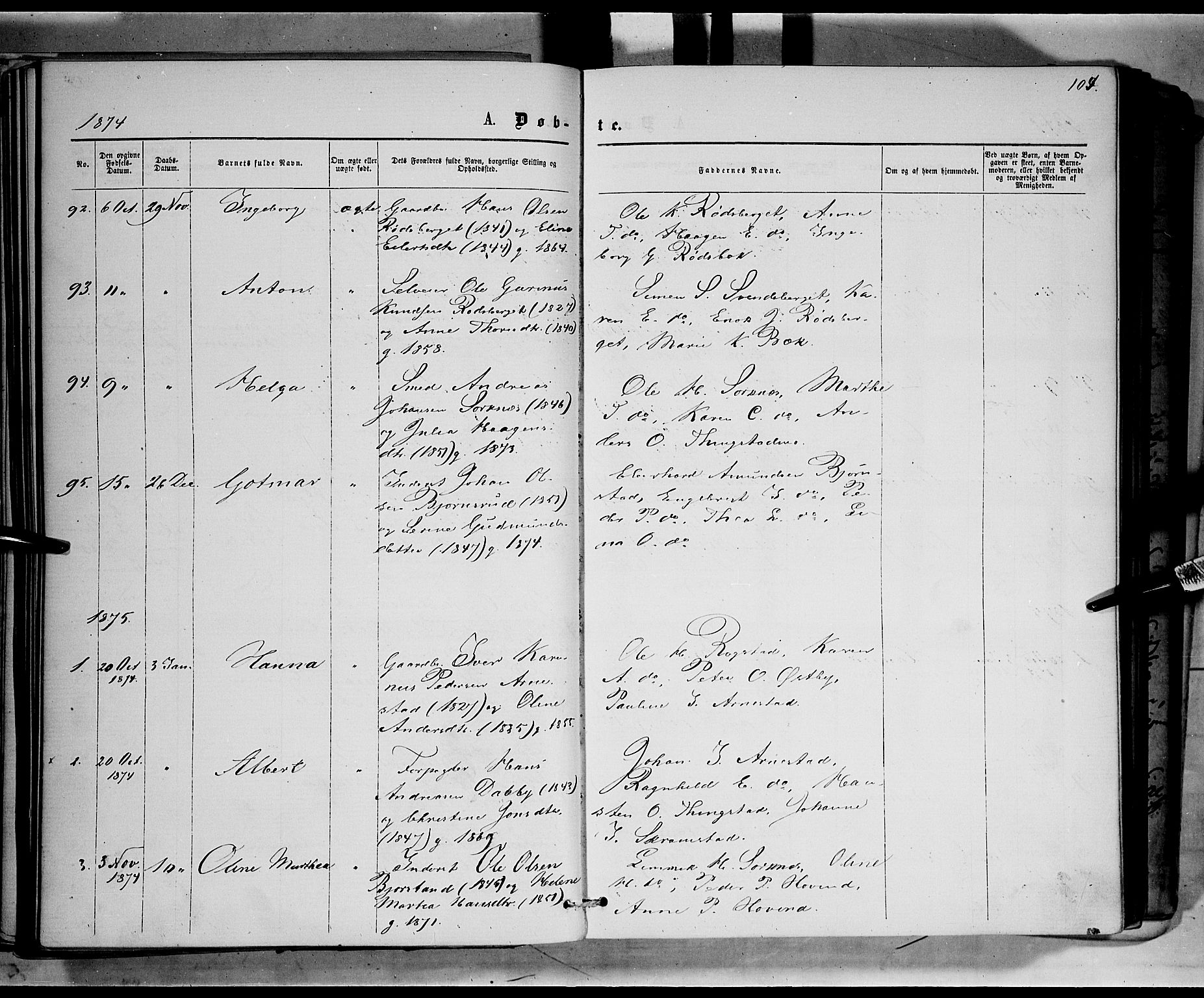Åmot prestekontor, Hedmark, SAH/PREST-056/H/Ha/Haa/L0008: Parish register (official) no. 8, 1862-1875, p. 104