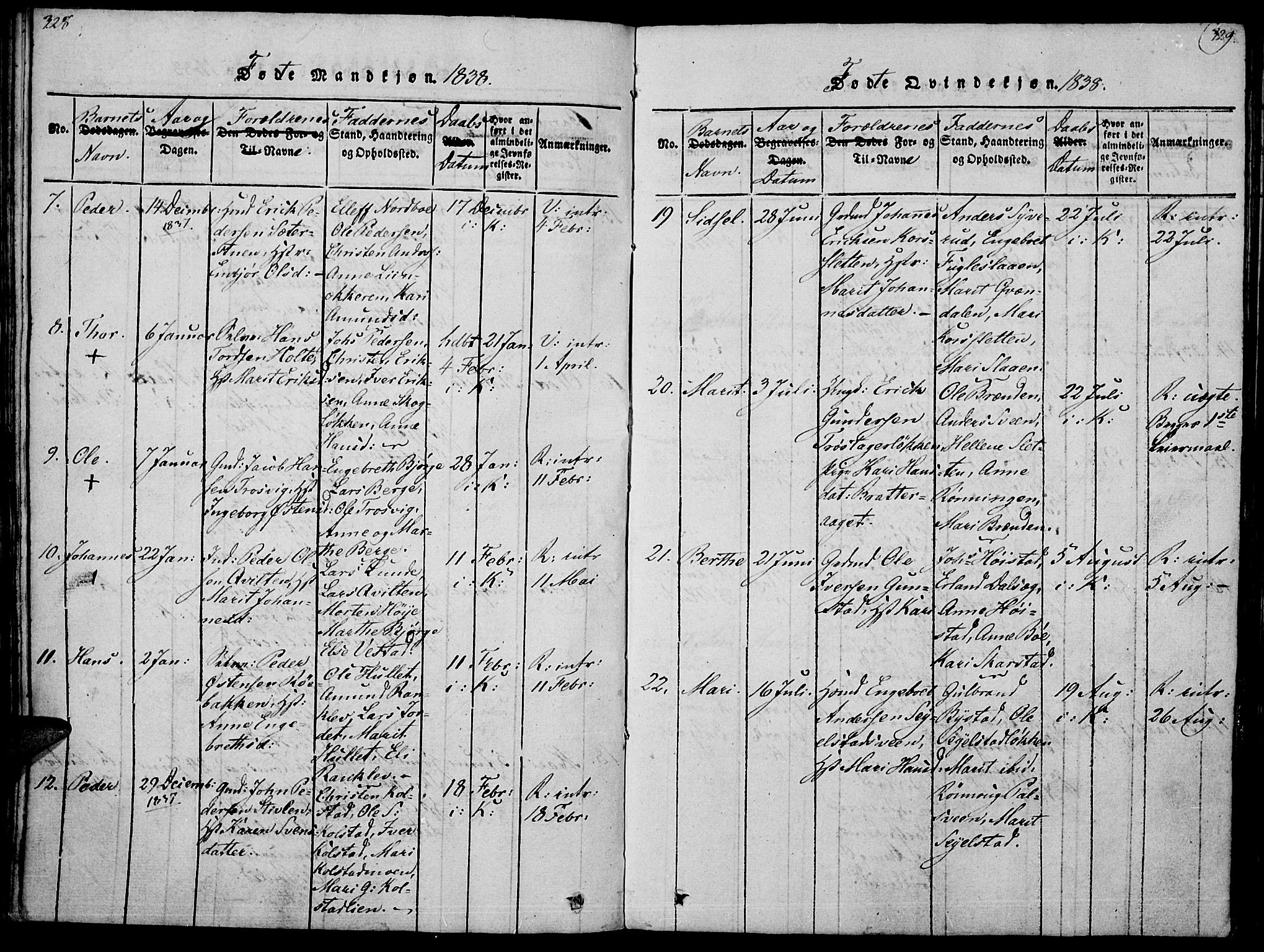 Ringebu prestekontor, SAH/PREST-082/H/Ha/Haa/L0004: Parish register (official) no. 4, 1821-1839, p. 328-329