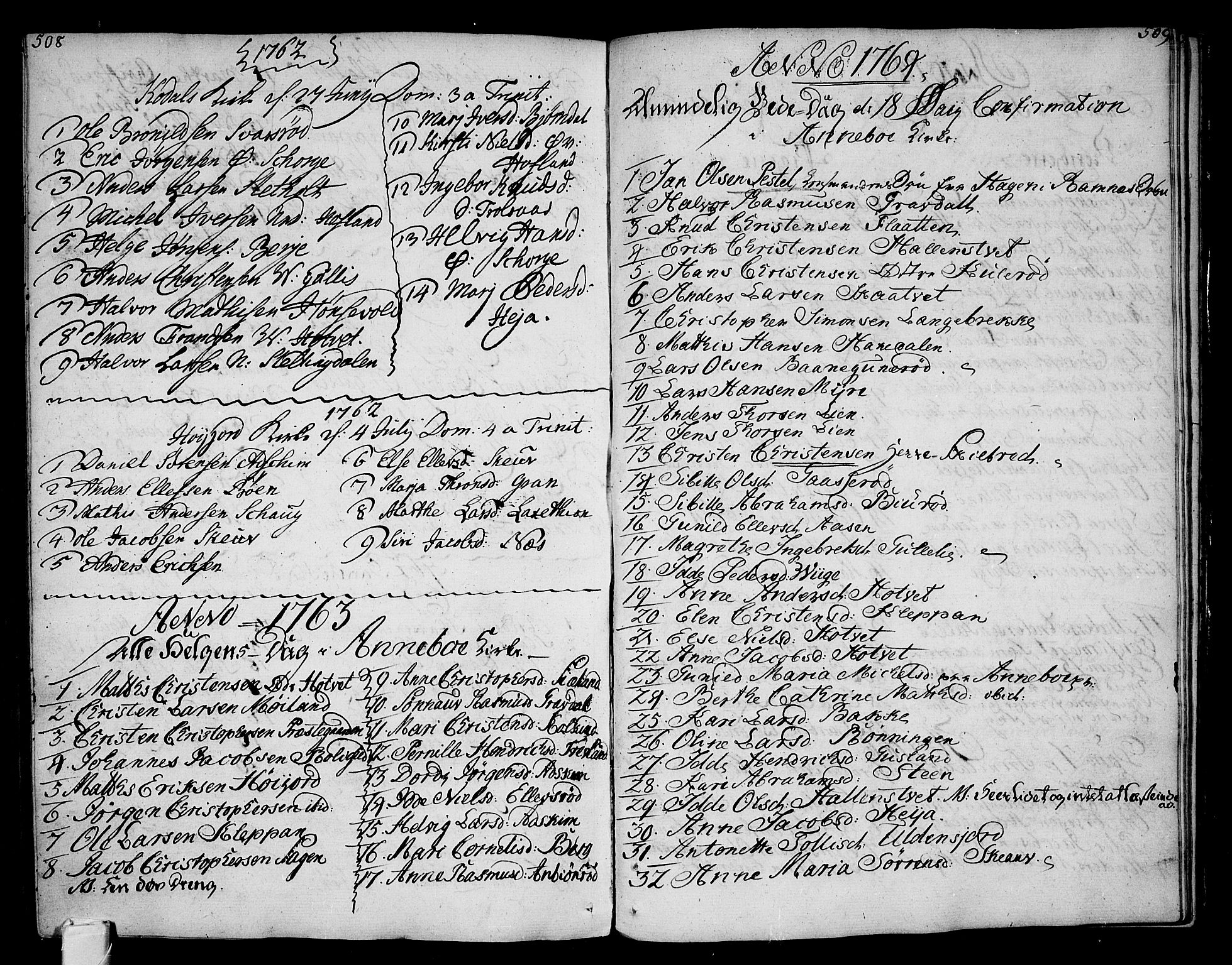 Andebu kirkebøker, AV/SAKO-A-336/F/Fa/L0002: Parish register (official) no. 2, 1733-1802, p. 508-509