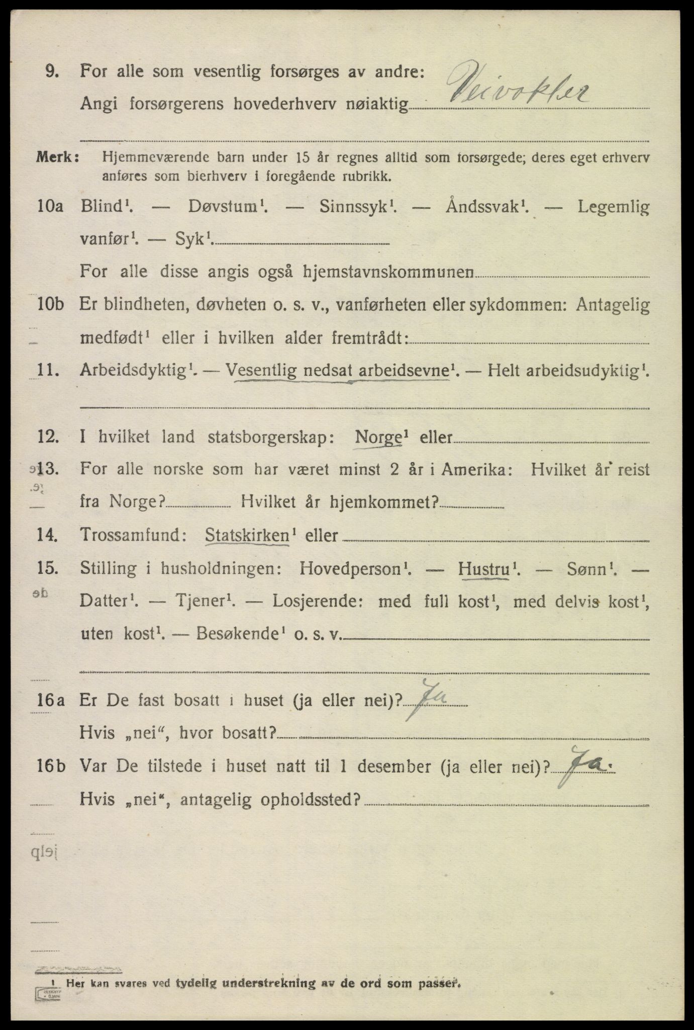 SAK, 1920 census for Gjøvdal, 1920, p. 1145