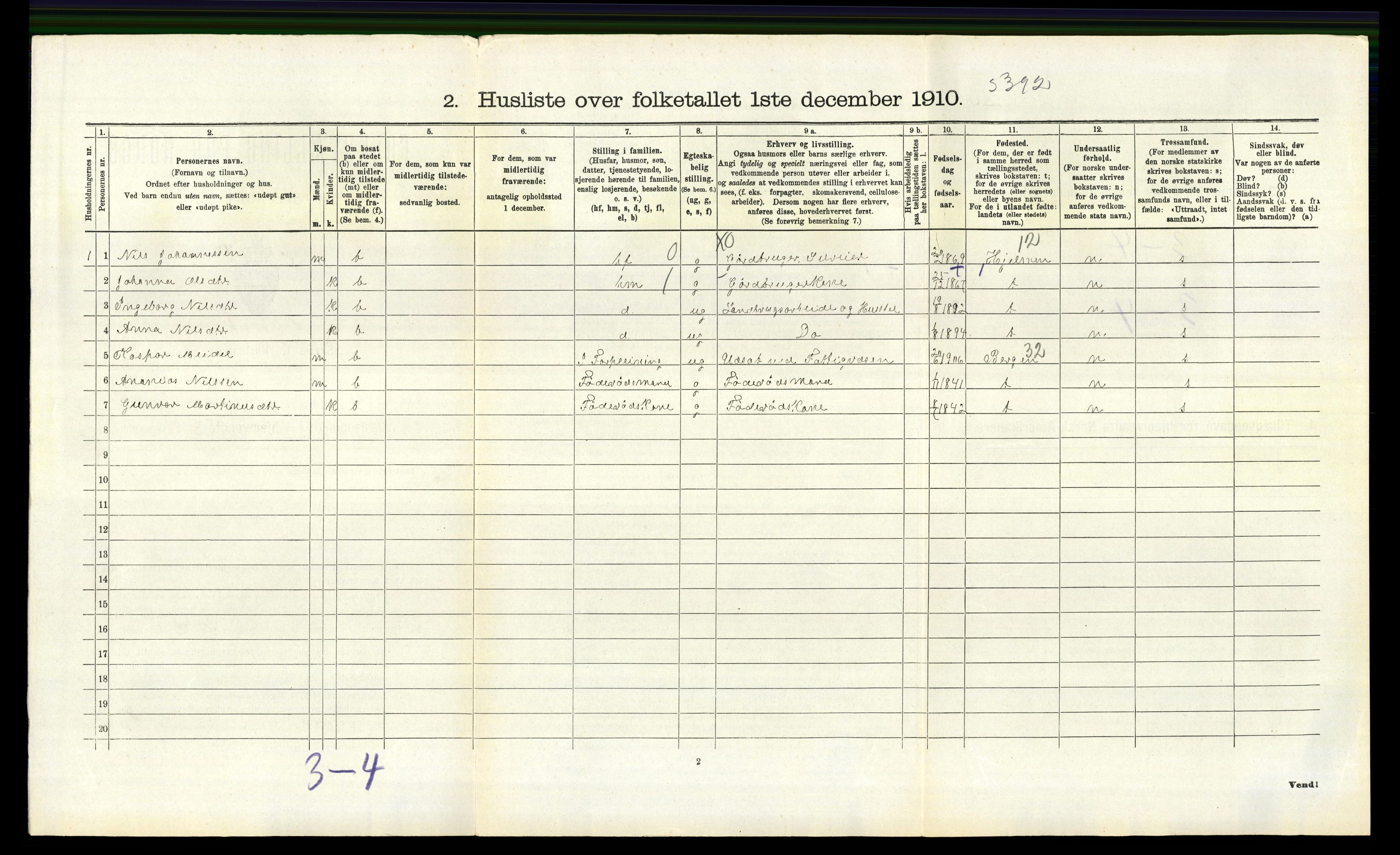 RA, 1910 census for Manger, 1910, p. 1332