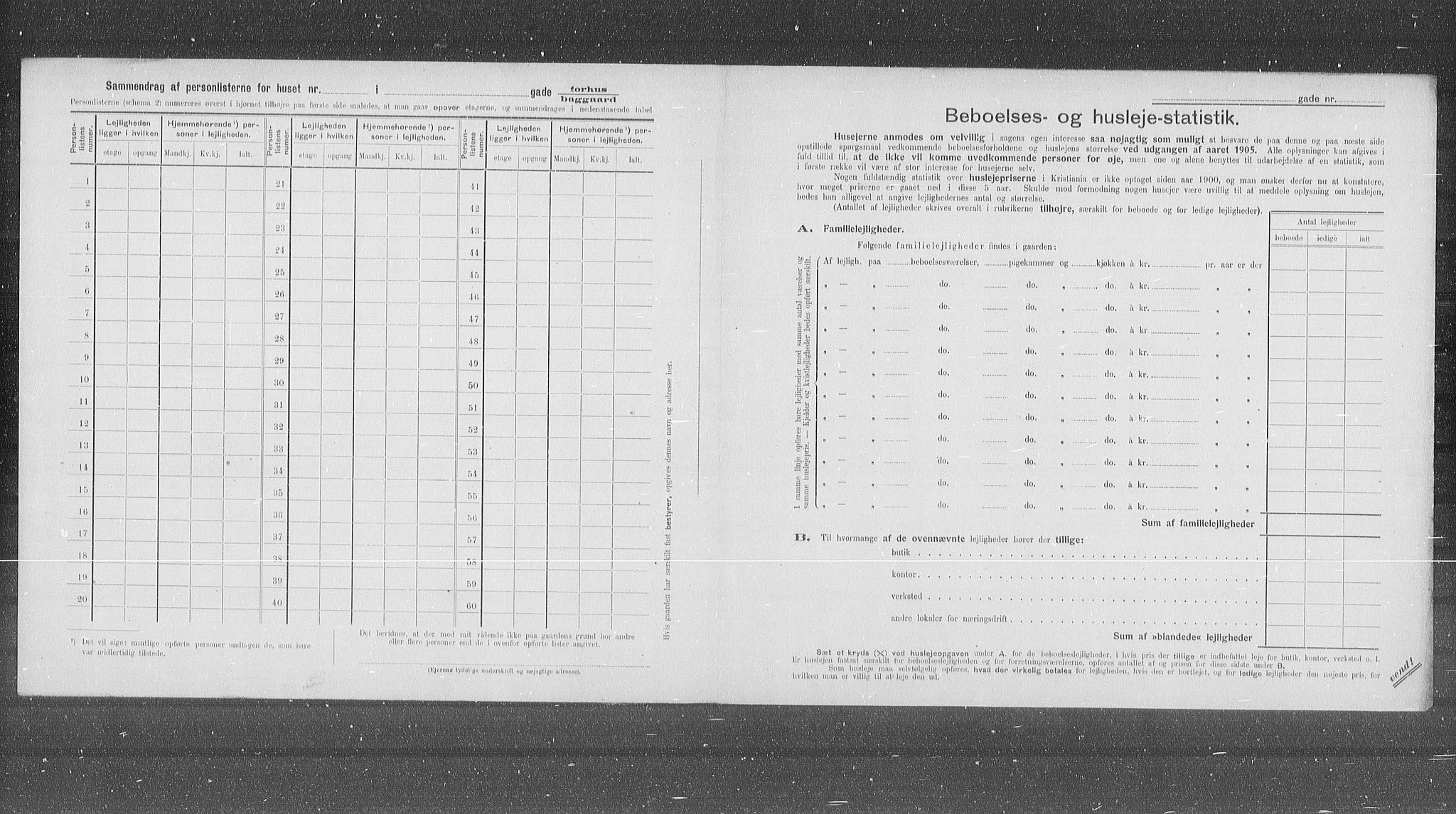 OBA, Municipal Census 1905 for Kristiania, 1905, p. 49499