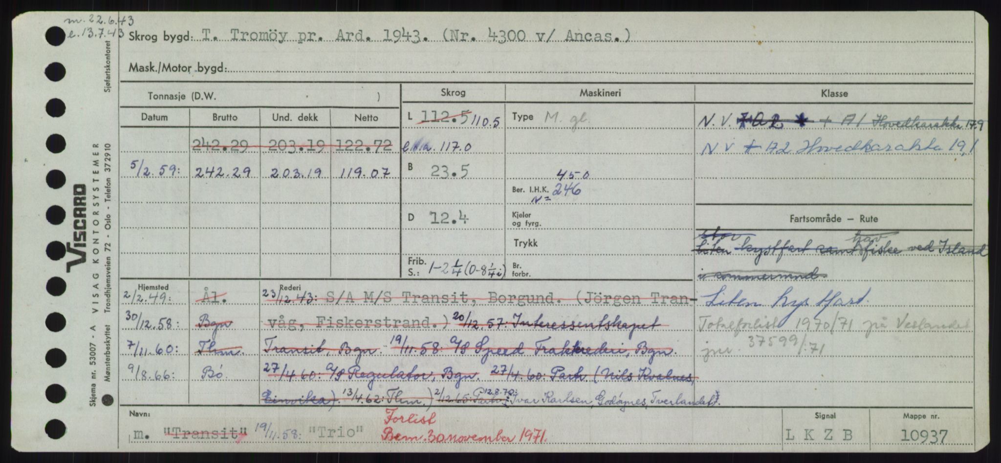 Sjøfartsdirektoratet med forløpere, Skipsmålingen, RA/S-1627/H/Hd/L0039: Fartøy, Ti-Tø, p. 575