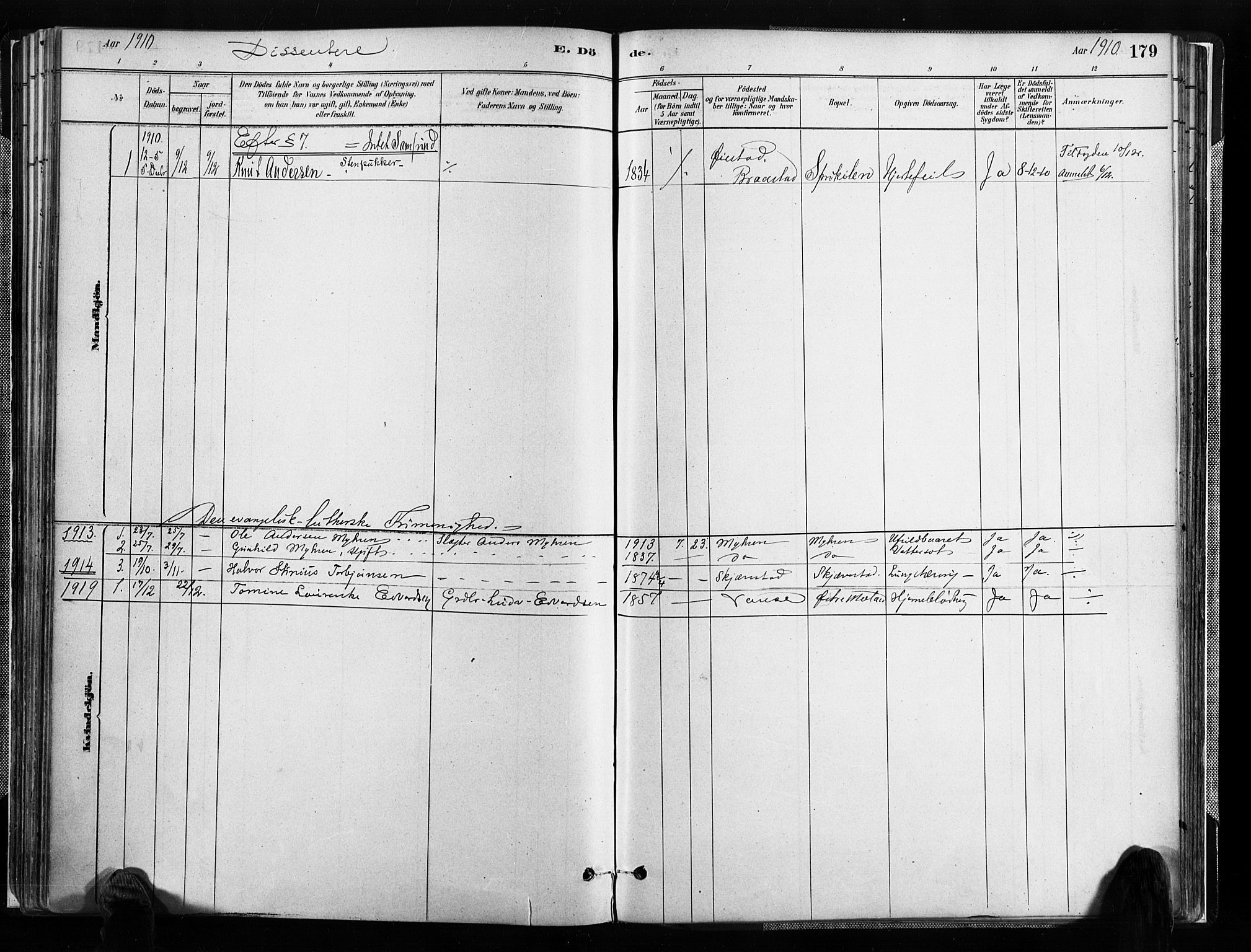 Austre Moland sokneprestkontor, SAK/1111-0001/F/Fa/Faa/L0010: Parish register (official) no. A 10, 1880-1904, p. 179