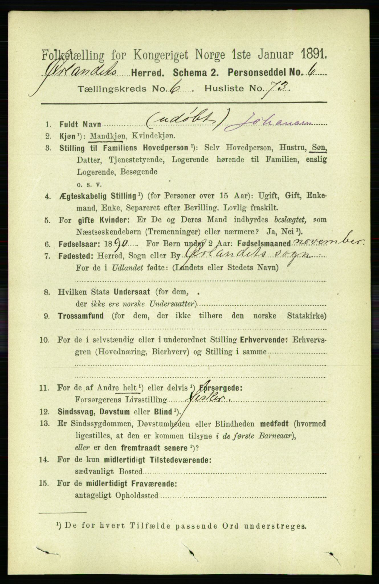 RA, 1891 census for 1621 Ørland, 1891, p. 2299