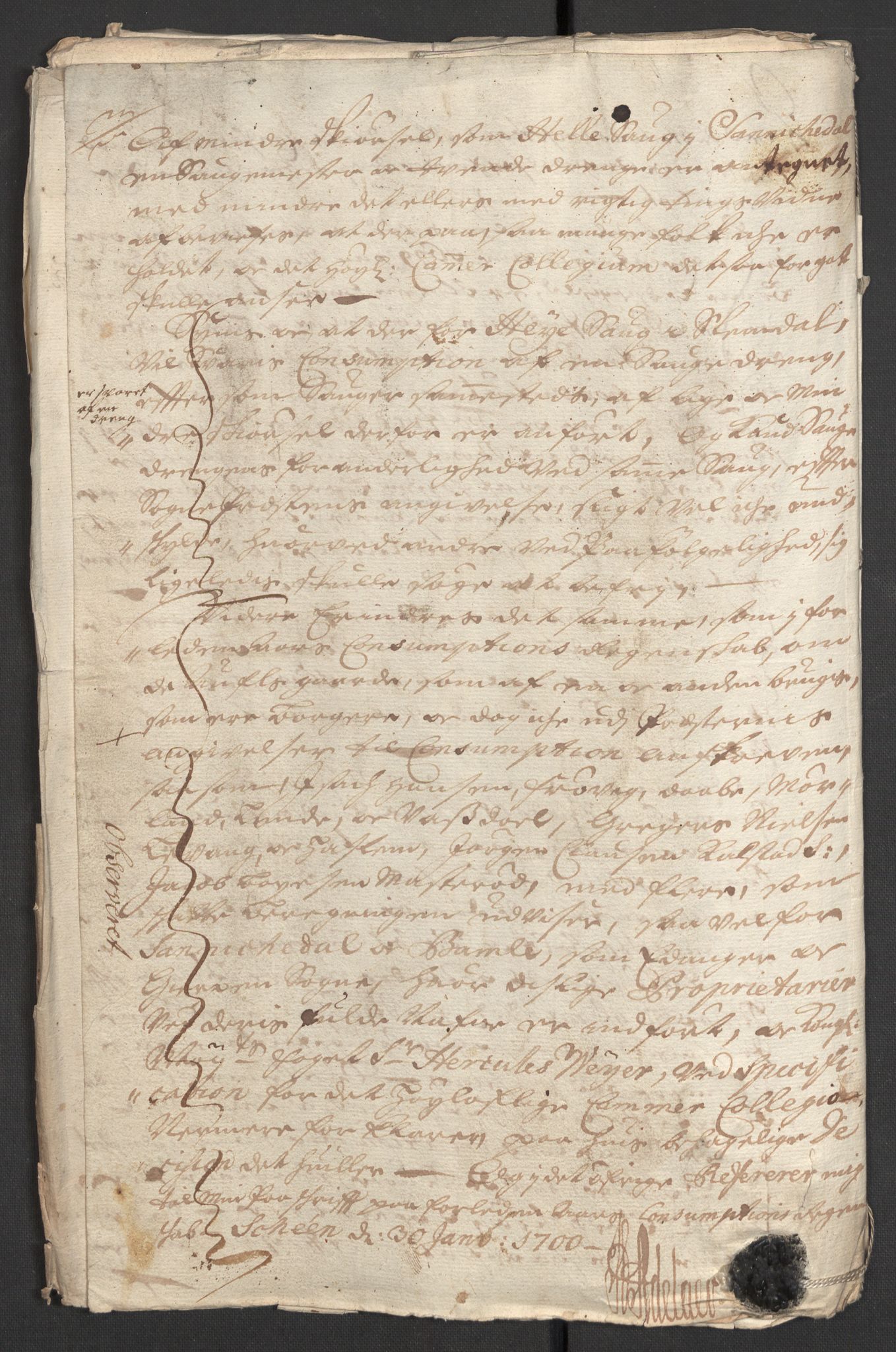Rentekammeret inntil 1814, Reviderte regnskaper, Fogderegnskap, AV/RA-EA-4092/R36/L2101: Fogderegnskap Øvre og Nedre Telemark og Bamble, 1699, p. 247