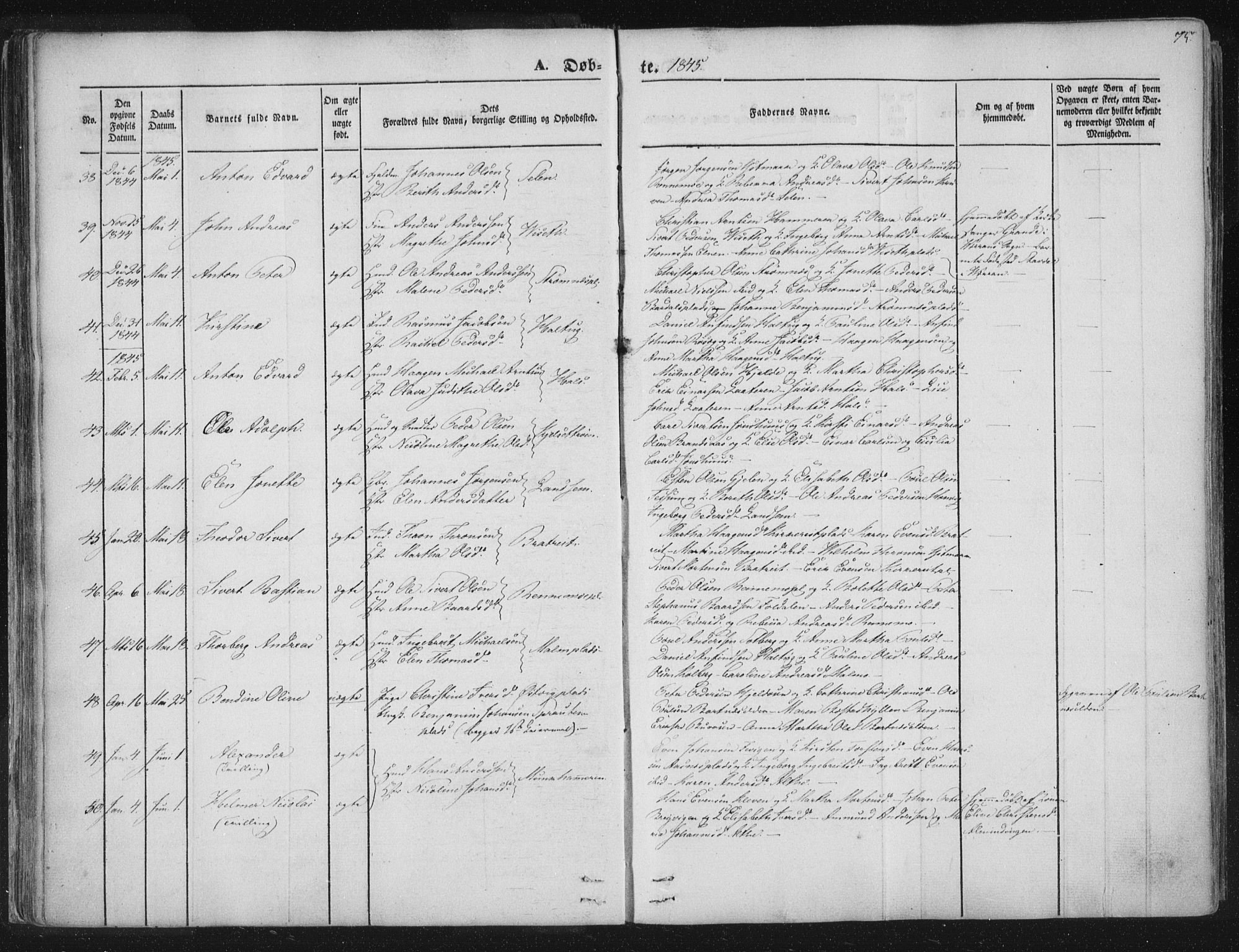 Ministerialprotokoller, klokkerbøker og fødselsregistre - Nord-Trøndelag, AV/SAT-A-1458/741/L0392: Parish register (official) no. 741A06, 1836-1848, p. 75