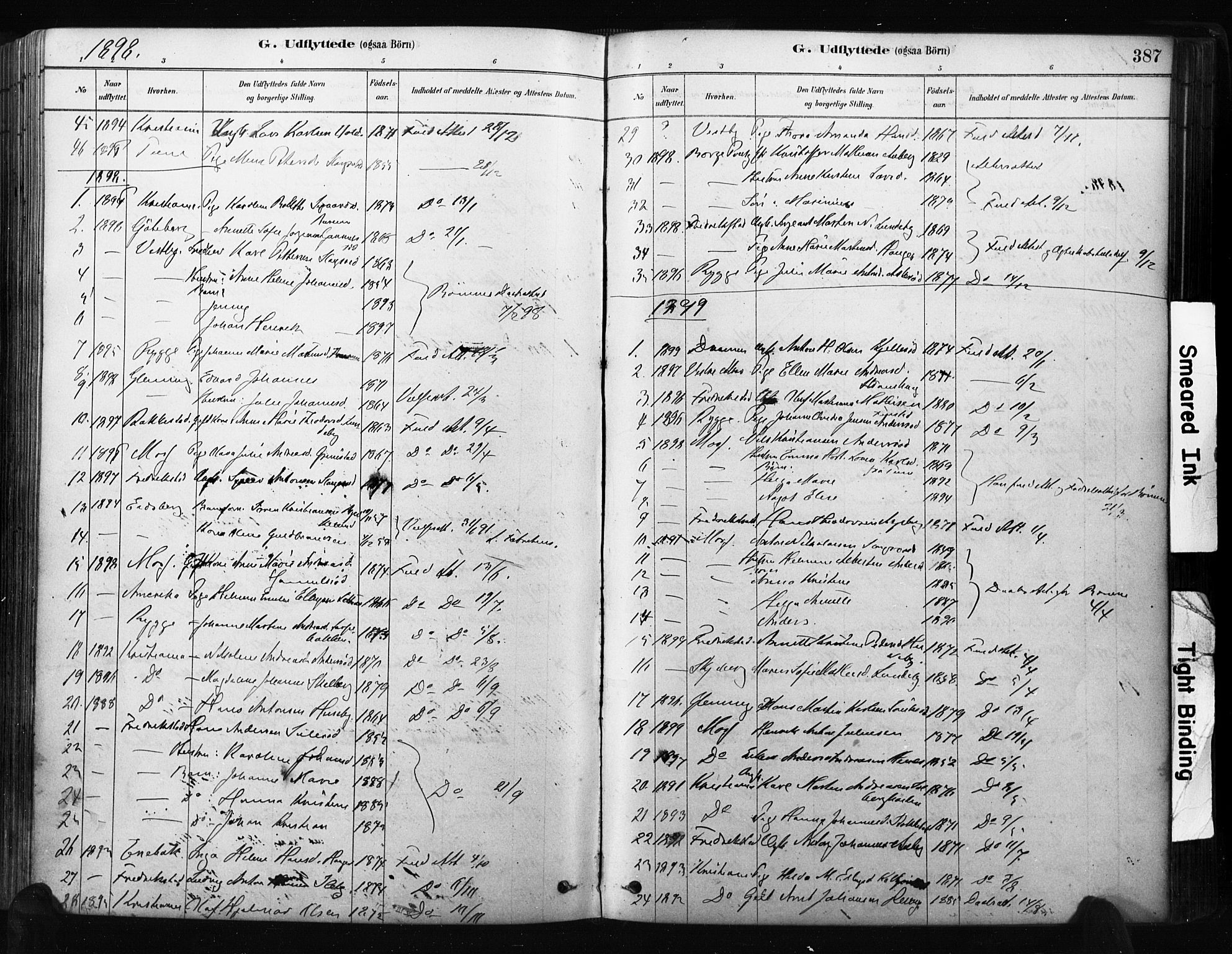 Råde prestekontor kirkebøker, SAO/A-2009/F/Fa/L0007: Parish register (official) no. 7, 1878-1902, p. 387