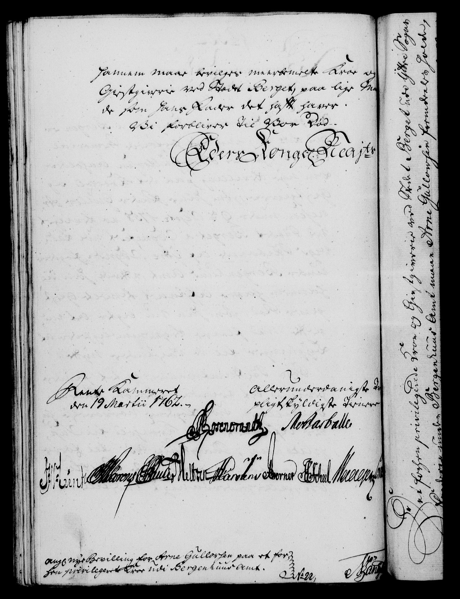 Rentekammeret, Kammerkanselliet, RA/EA-3111/G/Gf/Gfa/L0044: Norsk relasjons- og resolusjonsprotokoll (merket RK 52.44), 1762, p. 144