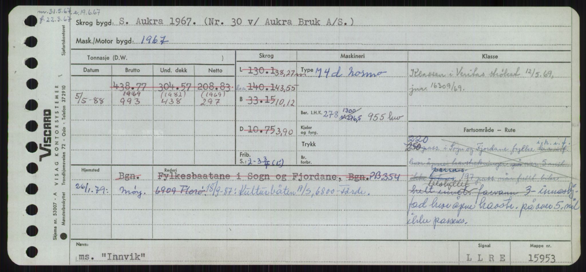 Sjøfartsdirektoratet med forløpere, Skipsmålingen, RA/S-1627/H/Ha/L0003/0001: Fartøy, Hilm-Mar / Fartøy, Hilm-Kol, p. 359