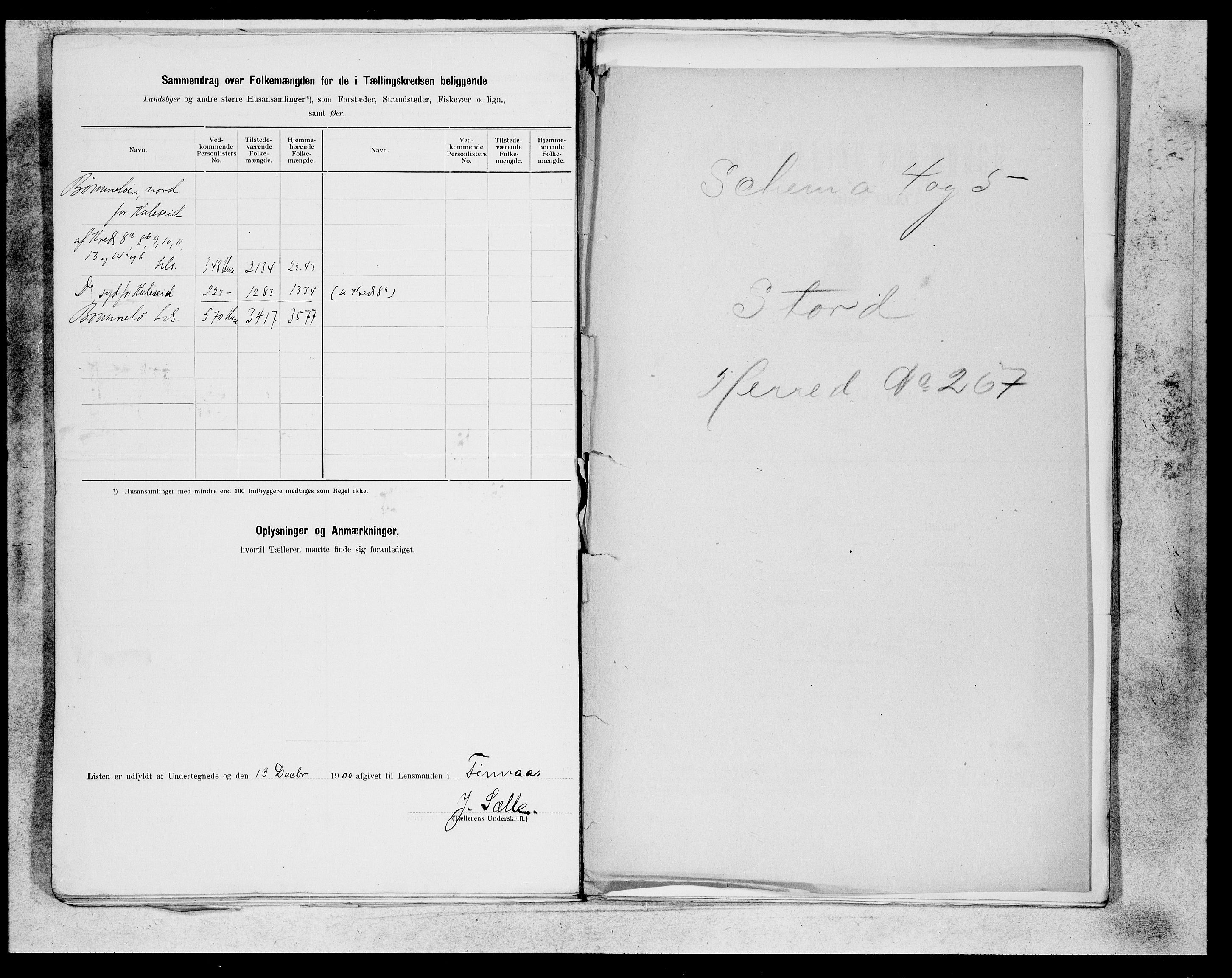 SAB, 1900 census for Finnås, 1900, p. 36