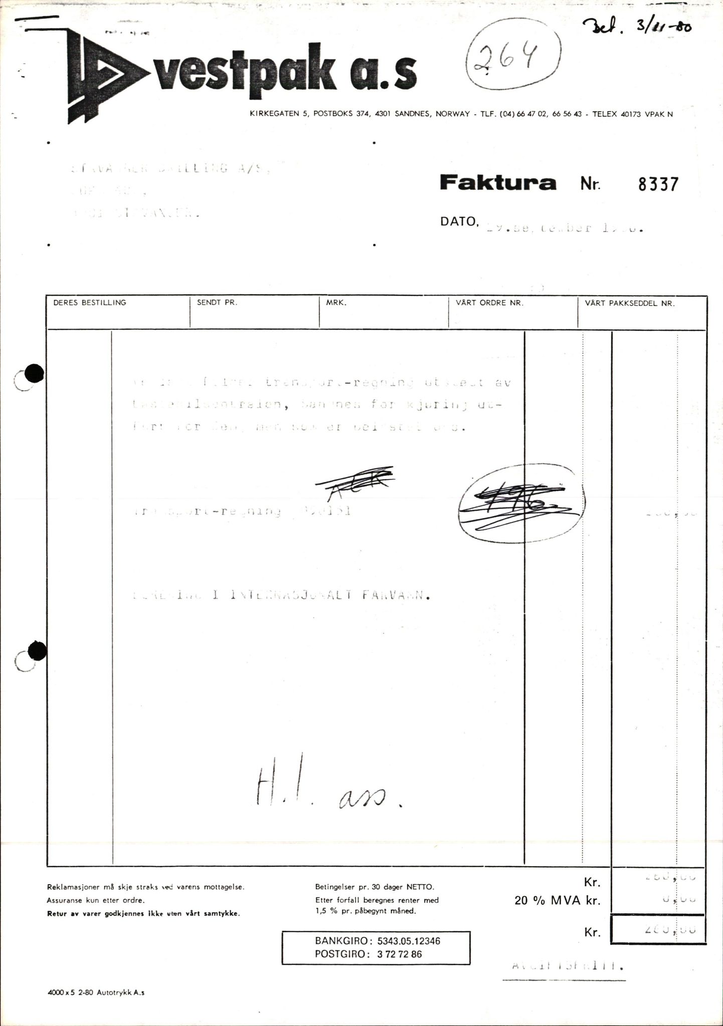 Pa 1503 - Stavanger Drilling AS, AV/SAST-A-101906/2/E/Ec/Eca/L0013: Sak og korrespondanse, 1980-1982