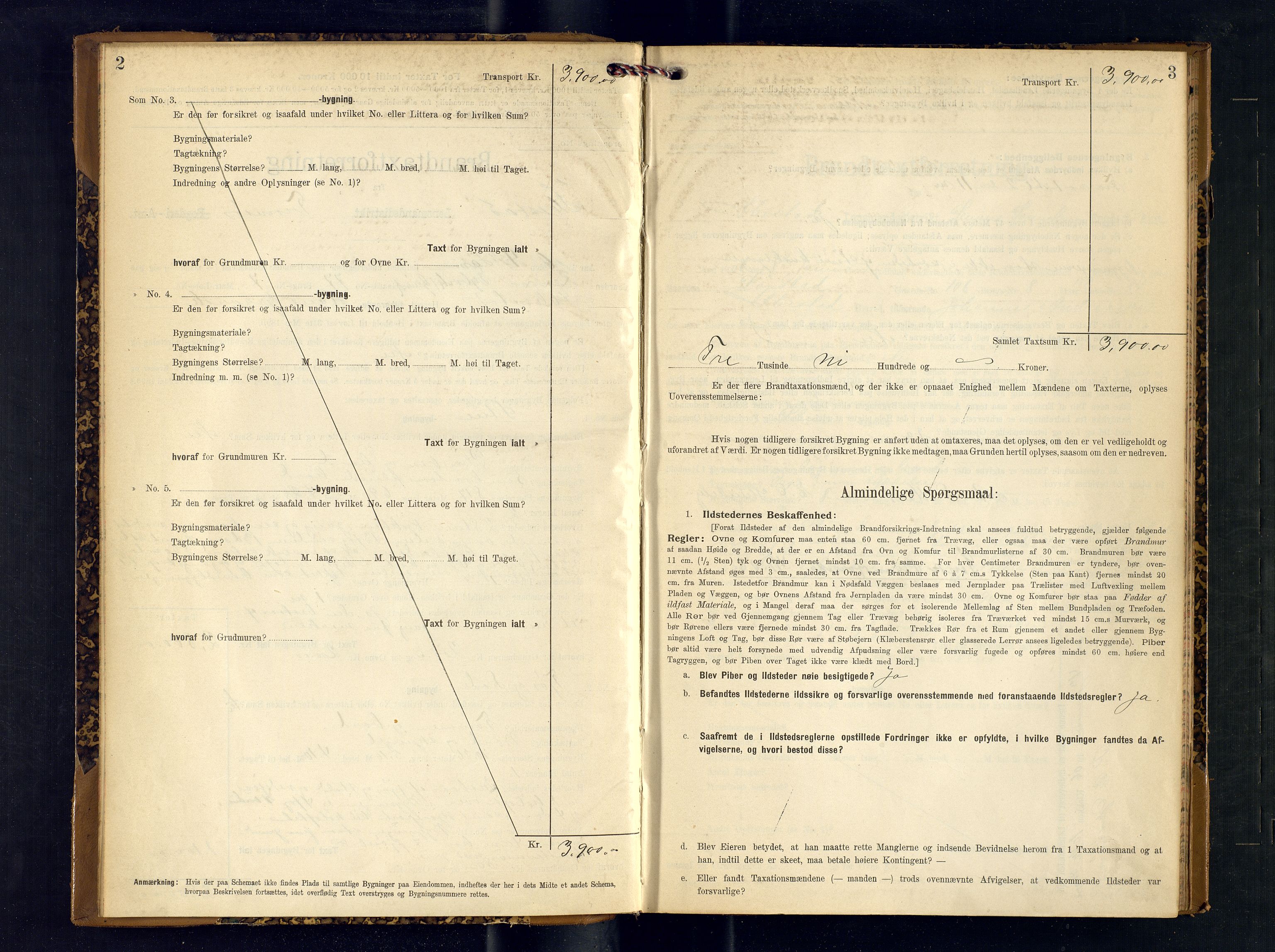Ibestad lensmannskontor, SATØ/S-1499/F/Fv/Fvh/L0271: Branntakstprotokoller, 1906-1907, p. 2-3