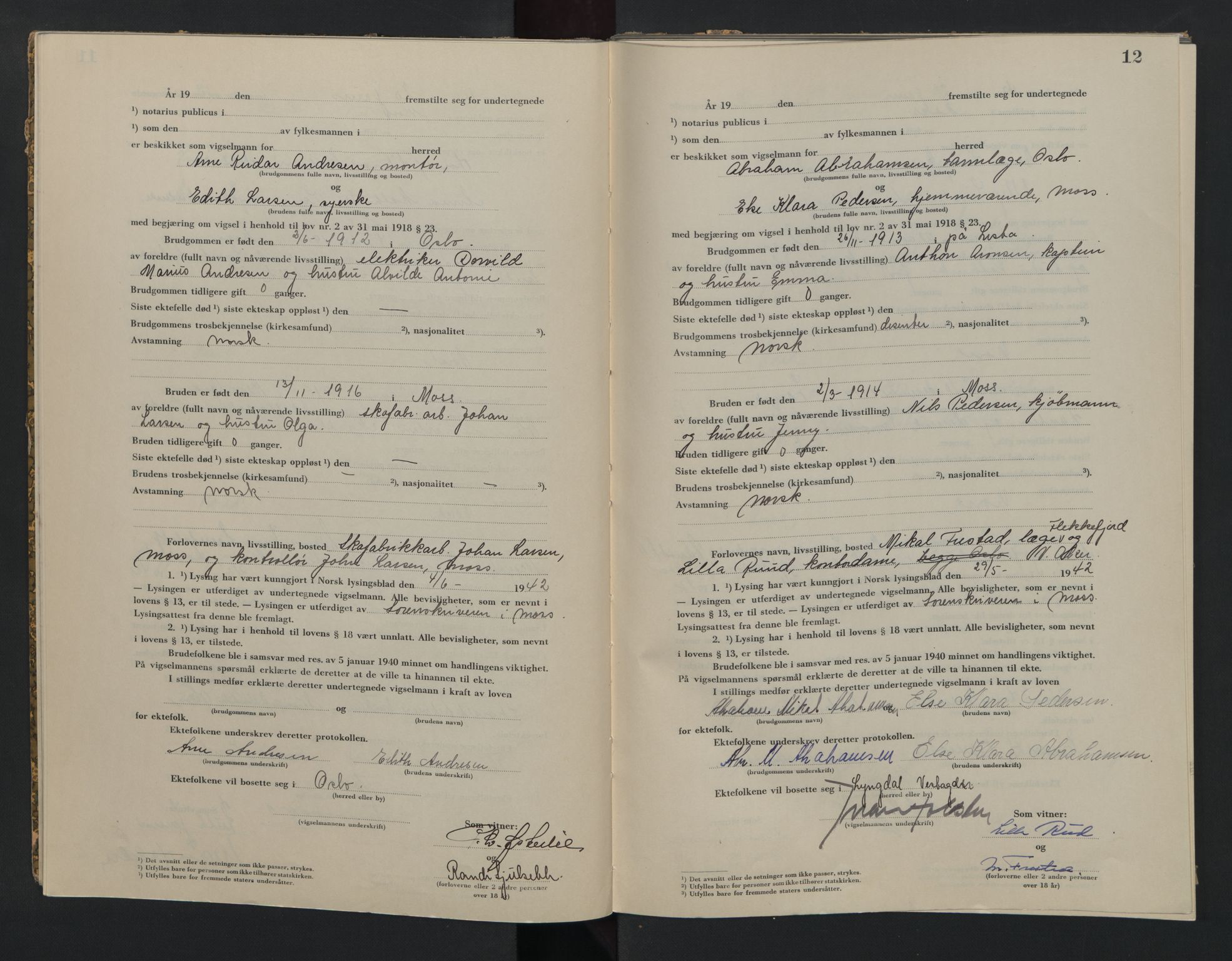 Moss sorenskriveri, AV/SAO-A-10168, 1942-1943, p. 12