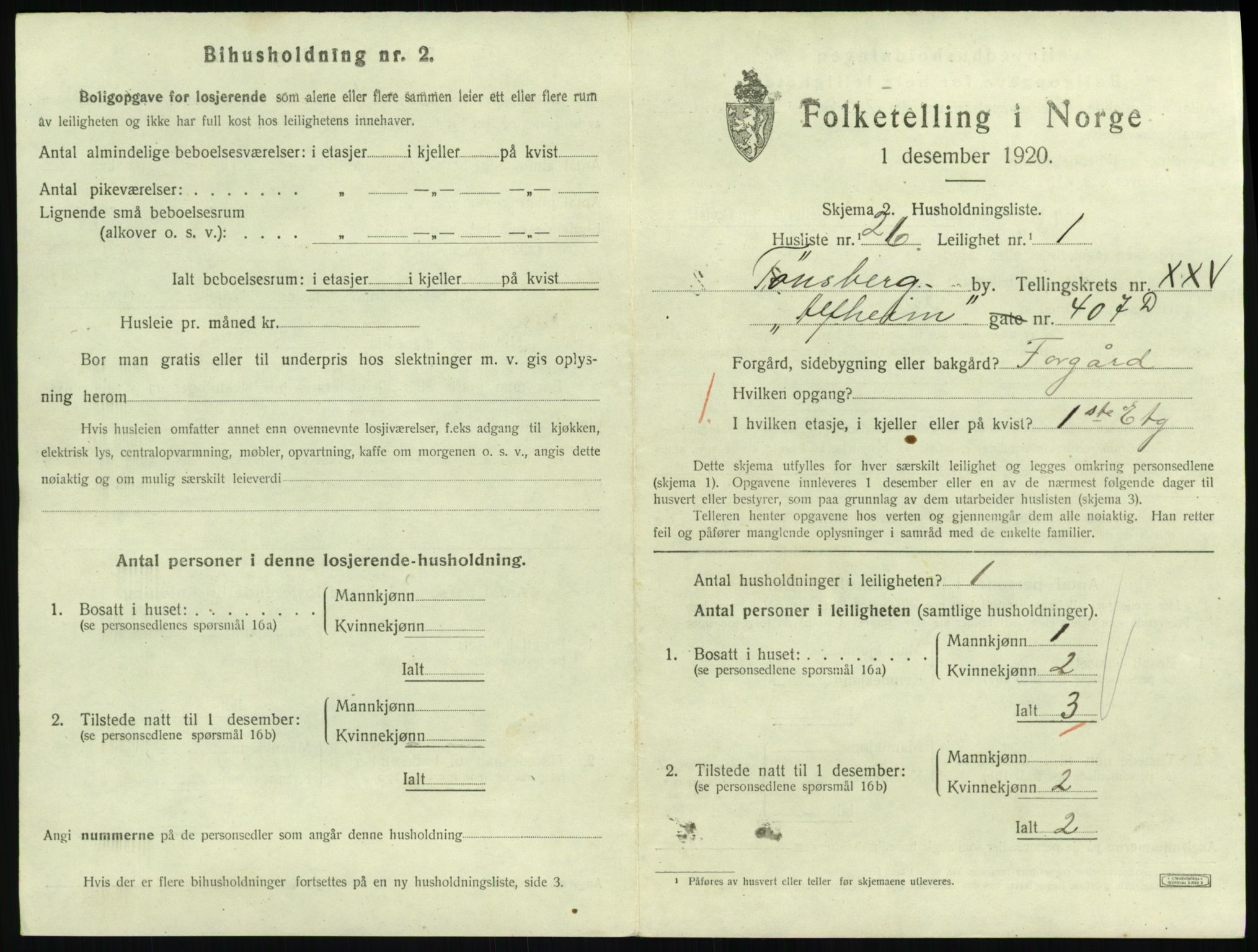 SAKO, 1920 census for Tønsberg, 1920, p. 8731