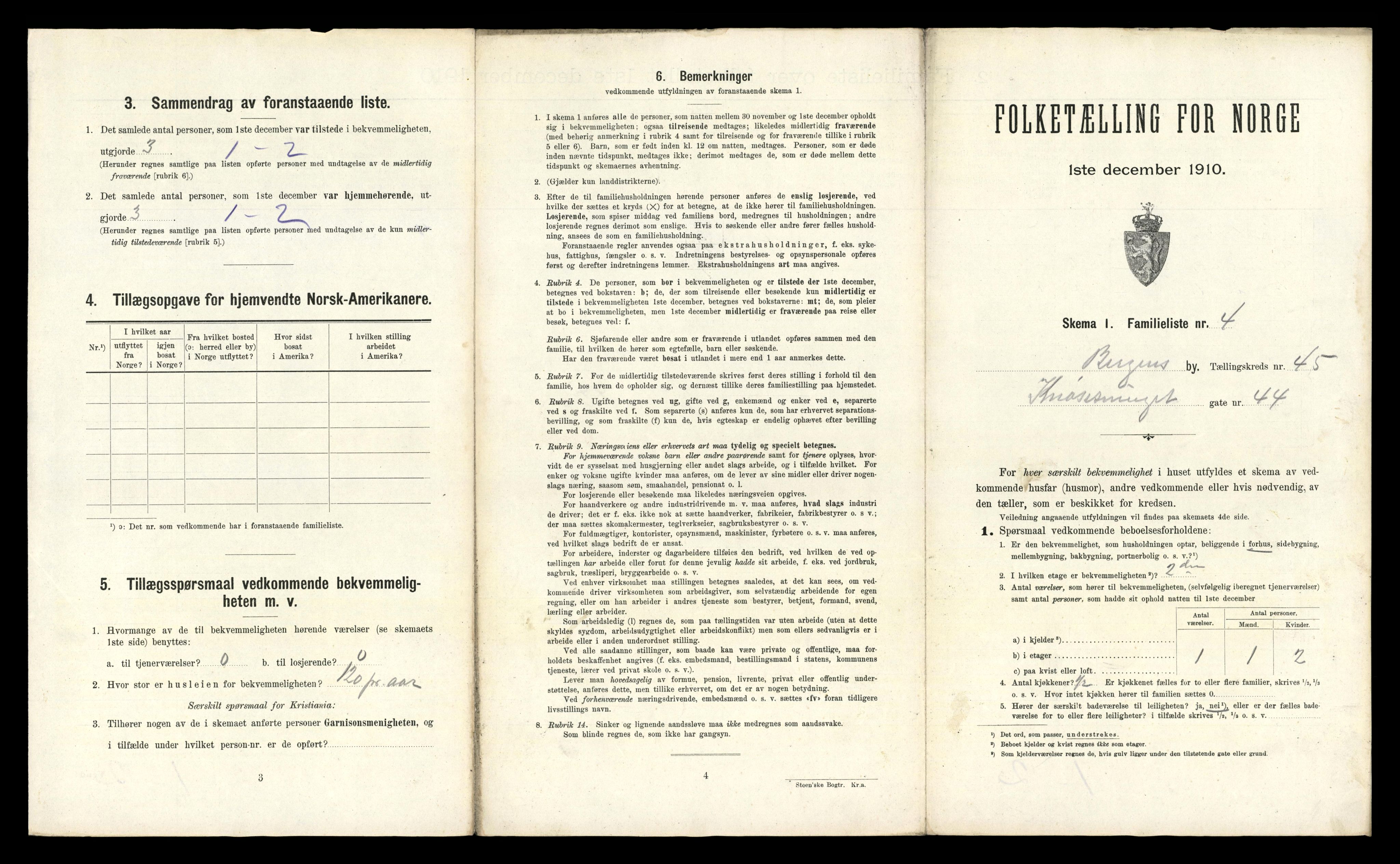 RA, 1910 census for Bergen, 1910, p. 16079