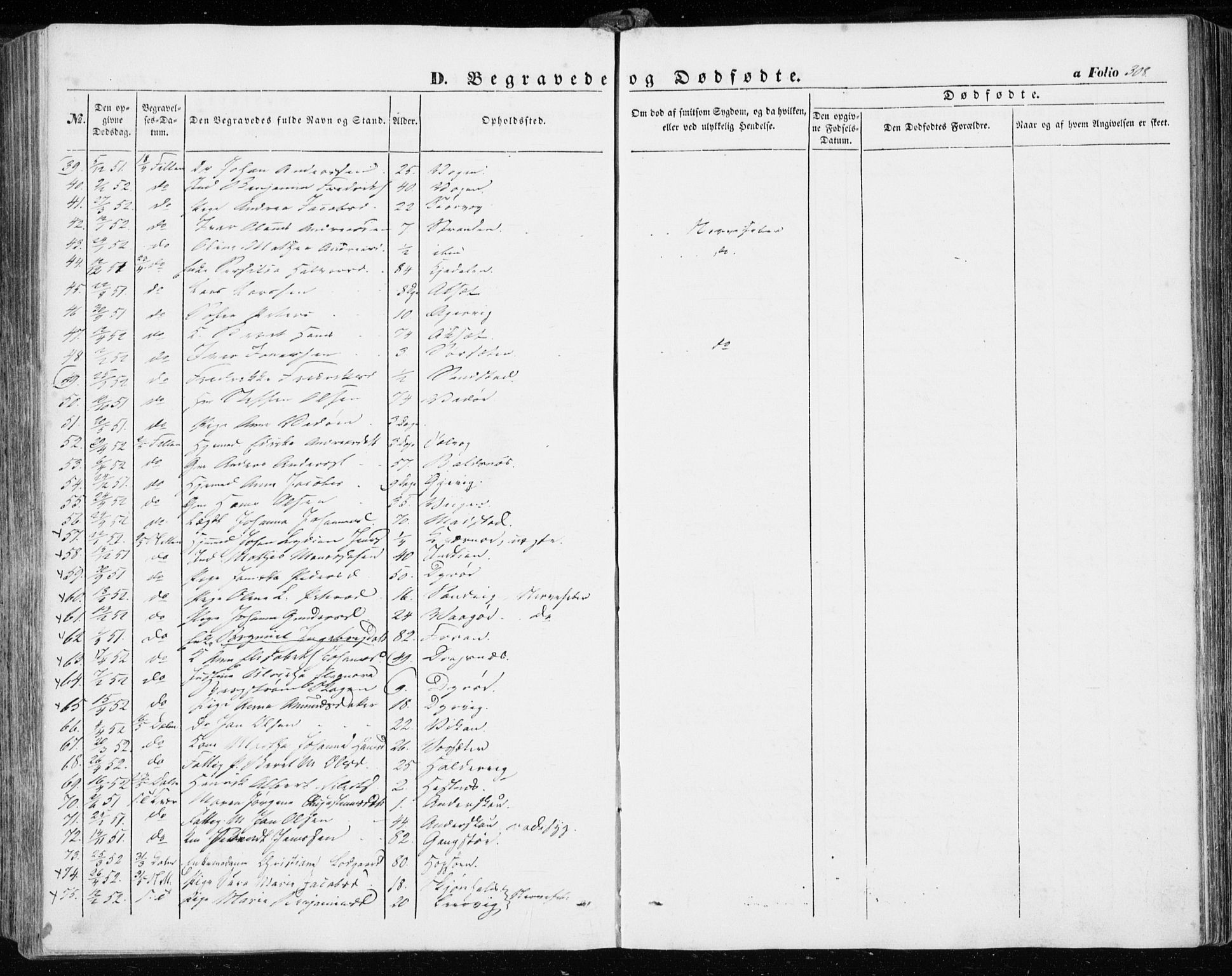 Ministerialprotokoller, klokkerbøker og fødselsregistre - Sør-Trøndelag, AV/SAT-A-1456/634/L0530: Parish register (official) no. 634A06, 1852-1860, p. 308