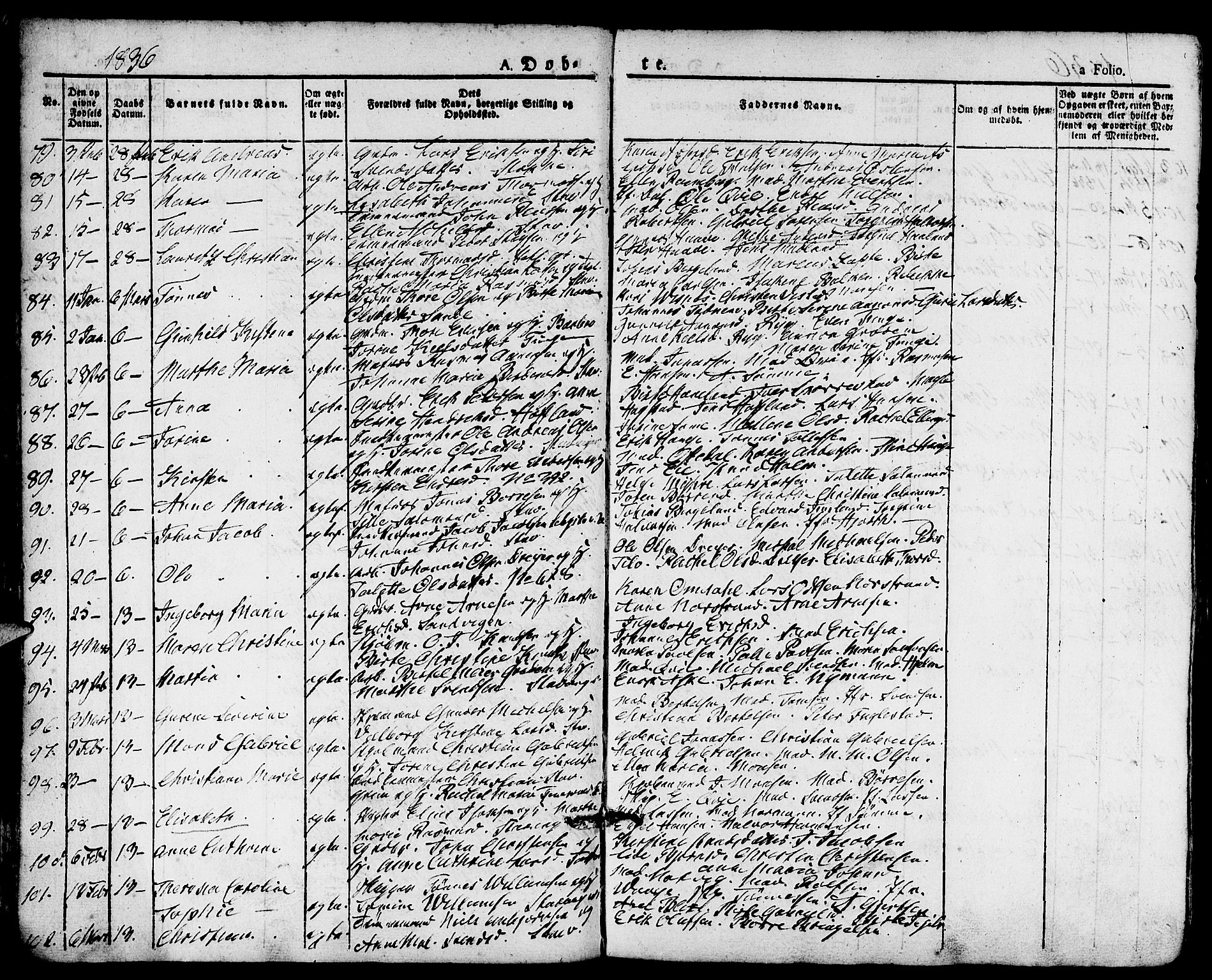 Domkirken sokneprestkontor, SAST/A-101812/001/30/30BA/L0011: Parish register (official) no. A 11, 1832-1856