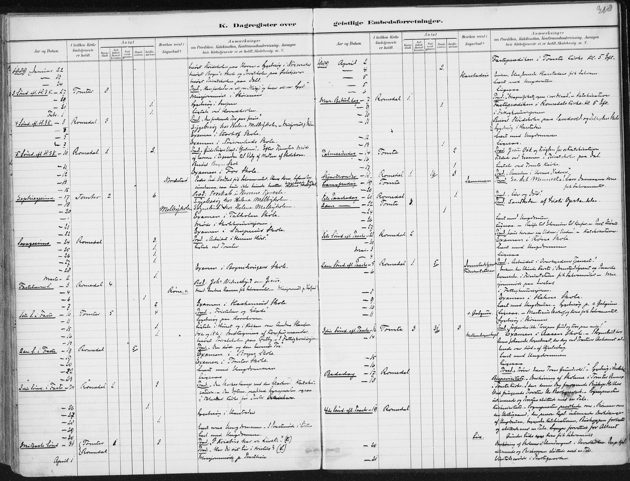 Romedal prestekontor, AV/SAH-PREST-004/K/L0010: Parish register (official) no. 10, 1880-1895, p. 318