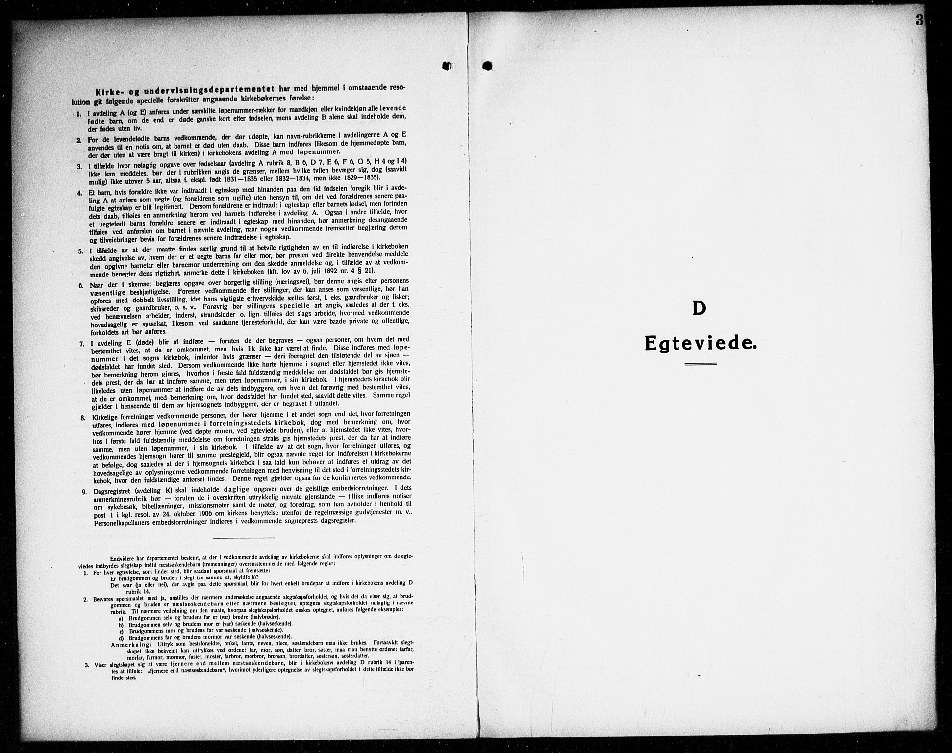 Kristiansand domprosti, AV/SAK-1112-0006/F/Fb/L0023: Parish register (copy) no. B 23, 1921-1937, p. 3